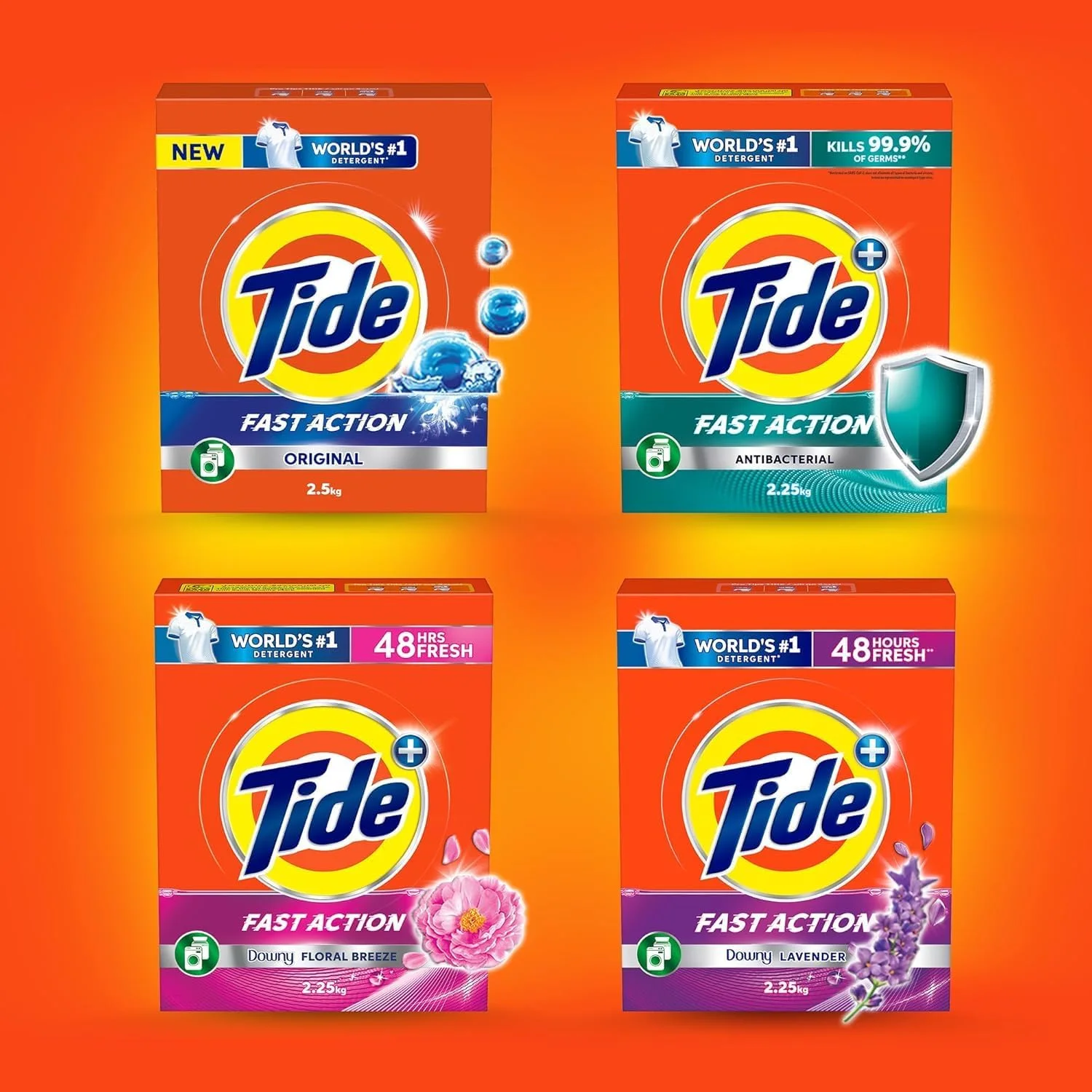 پودر لباسشویی سریع الاثر Tide، ۹ کیلوگرم + بسته اقتصادی نرم کننده حوله و لباس Downy با رایحه شبنم دره، ۲ عدد ۱ لیتری پودر لباسشویی سریع الاثر Tide، ۹ کیلوگرم + بسته اقتصادی نرم کننده حوله و لباس Downy با رایحه شبنم دره، ۲ عدد ۱ لیتری