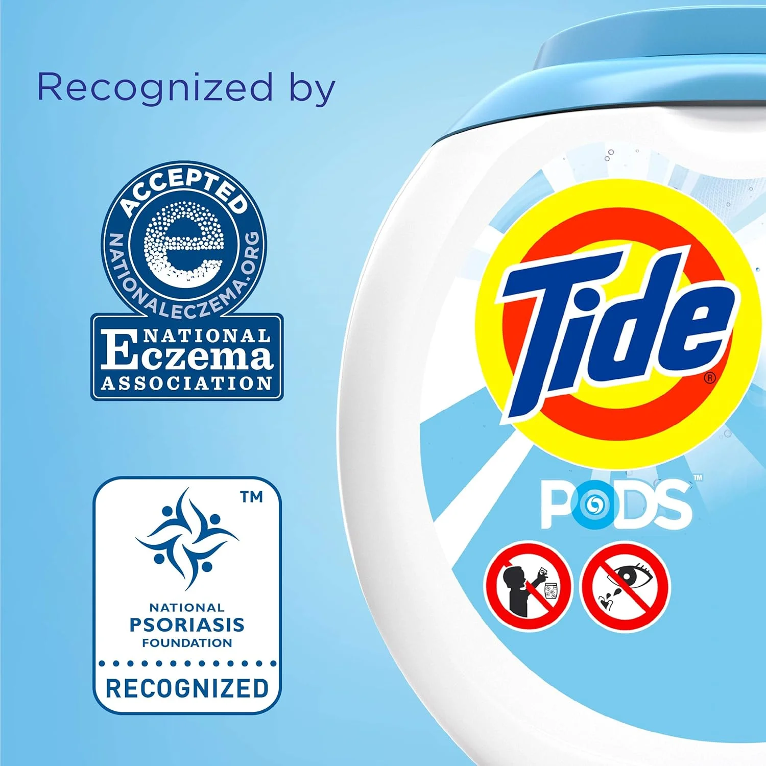 پودر لباسشویی Tide PODS Free & Gentle، بسته های مایع شوینده لباس، 72 عددی
