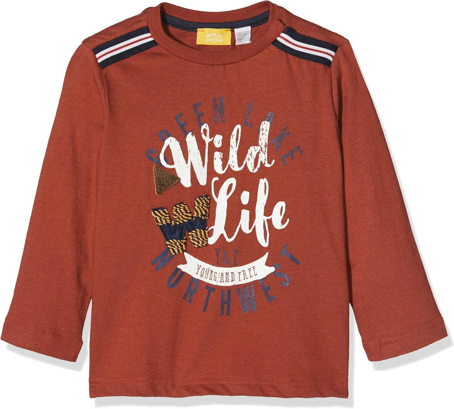 تی شرت آستین بلند بافتنی پسرانه چیکو، قهوه ای (Marron Medio 066)، سایز 68 تی شرت آستین بلند بافتنی پسرانه چیکو، قهوه ای (Marron Medio 066)، سایز 68