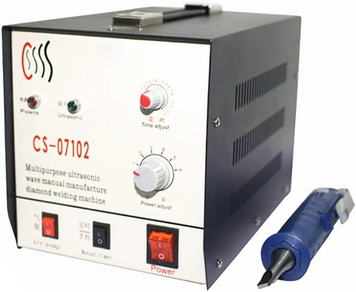دستگاه جوشکاری پلاستیک و پارچه قابل حمل DJGdfbj Ultra&sonic Bonding Machine برای پلاستیک فیبر کوچک غیر بافته 220 ولت (اندازه سر جوش مستطیلی: 8 * 1 میلی متر)