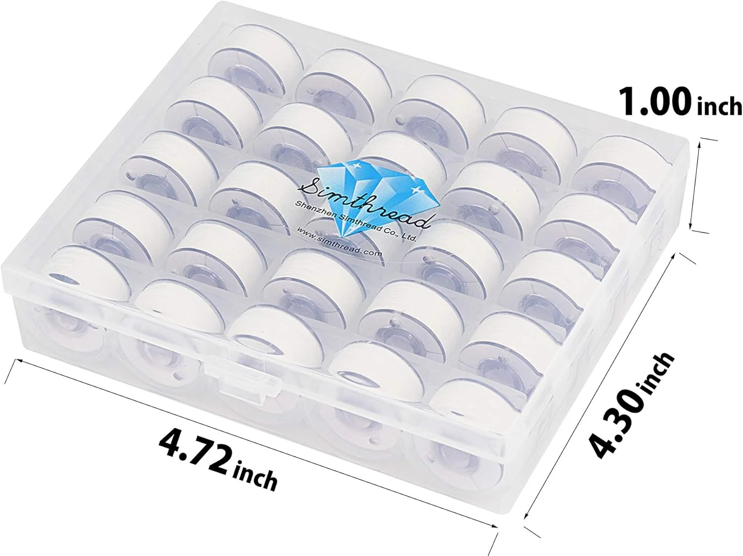 سیم ترید 25 عدد نخ ماسوره از پیش پیچیده شده سفید 90WT سایز A کلاس 15 (SA156) به همراه جعبه پلاستیکی شفاف برای نگهداری، 60S/2 سازگار با نخ گلدوزی برادر، نخ خیاطی، ماشین DIY سیم ترید 25 عدد نخ ماسوره از پیش پیچیده شده سفید 90WT سایز A کلاس 15 (SA156) به همراه جعبه پلاستیکی شفاف برای نگهداری، 60S/2 سازگار با نخ گلدوزی برادر، نخ خیاطی، ماشین DIY