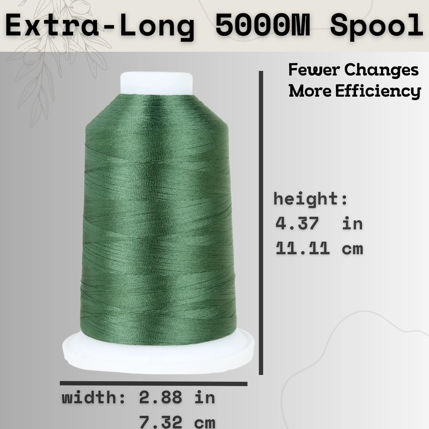 نخ پلی استر سه لایه Simthread - 5000 متر (5500 یارد) شماره 40 - فوق العاده براق، بدون گره - دارای قفل نخ داخلی - سازگار با Brother، Singer، Janome و غیره، سبز-519 نخ پلی استر سه لایه Simthread - 5000 متر (5500 یارد) شماره 40 - فوق العاده براق، بدون گره - دارای قفل نخ داخلی - سازگار با Brother، Singer، Janome و غیره، سبز-519