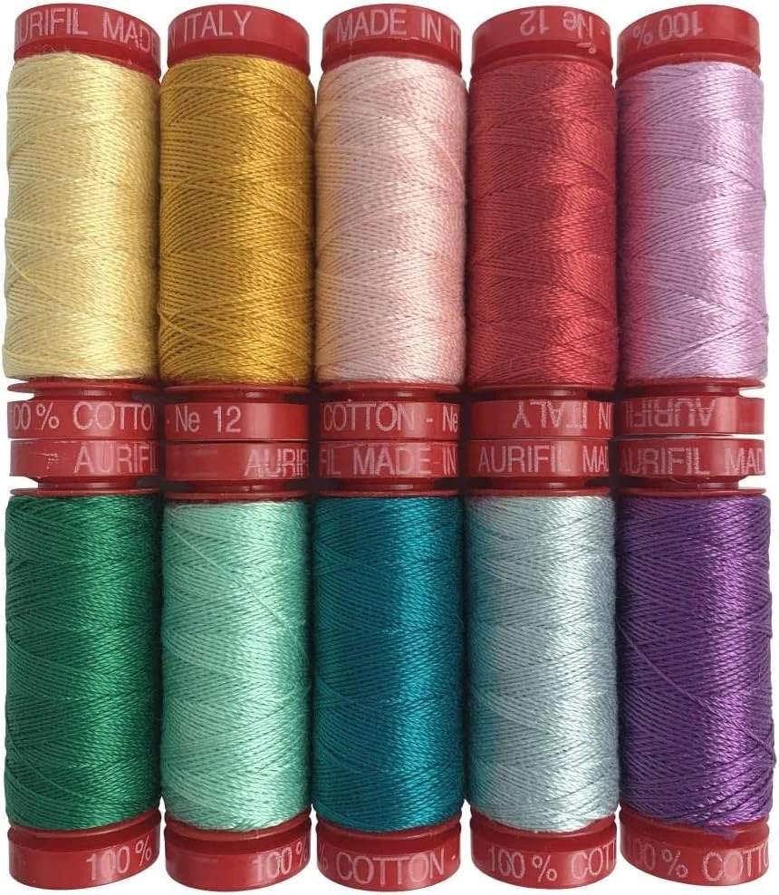 مجموعه نخ AURIFIL USA، لحاف دوزی دستی با کوک های بزرگ توسط سارا فیلک مجموعه نخ AURIFIL USA، لحاف دوزی دستی با کوک های بزرگ توسط سارا فیلک