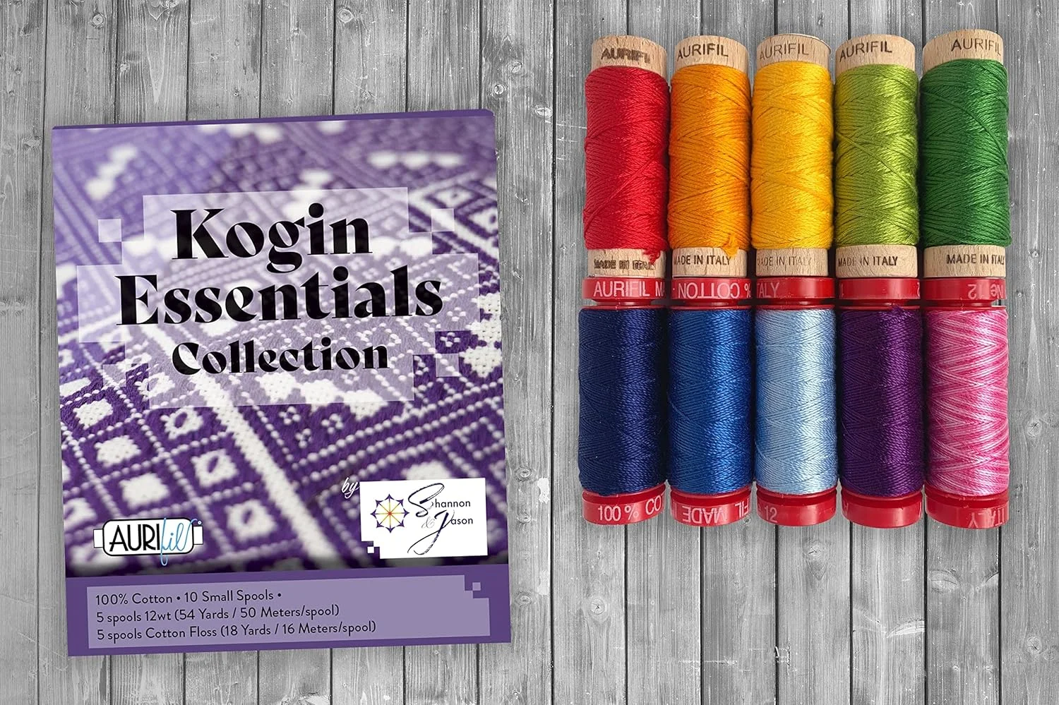 مجموعه نخ AURIFIL USA Esse، ملزومات کوگین اثر شانون و جیسون مجموعه نخ AURIFIL USA Esse، ملزومات کوگین اثر شانون و جیسون