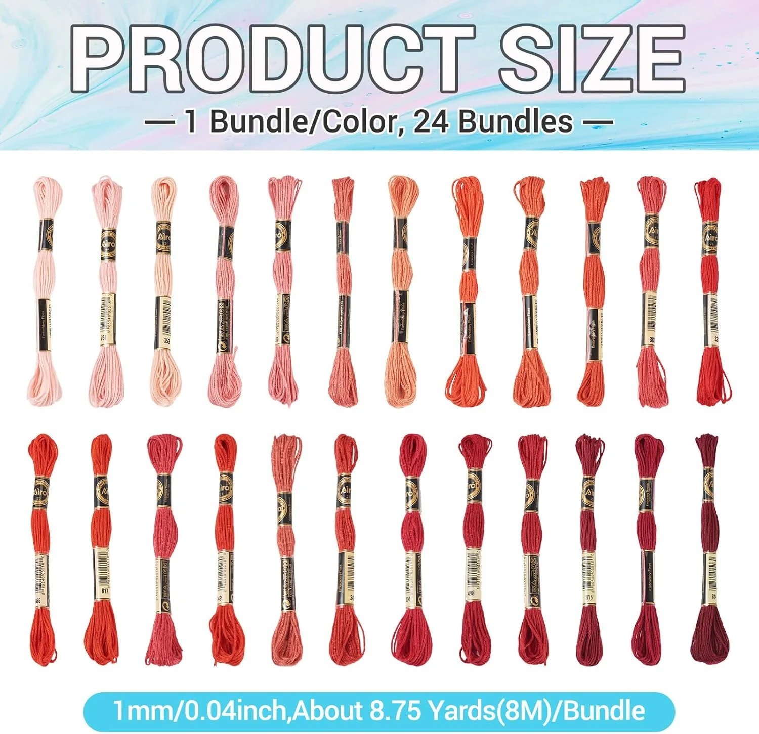 نخ های گلدوزی Cheriswelry، 24 بسته نخ 8 متری گرادیانی دستبند دوستی، پروژه های کوک صلیبی برای بافتنی، لوازم خیاطی، قرمز نخ های گلدوزی Cheriswelry، 24 بسته نخ 8 متری گرادیانی دستبند دوستی، پروژه های کوک صلیبی برای بافتنی، لوازم خیاطی، قرمز