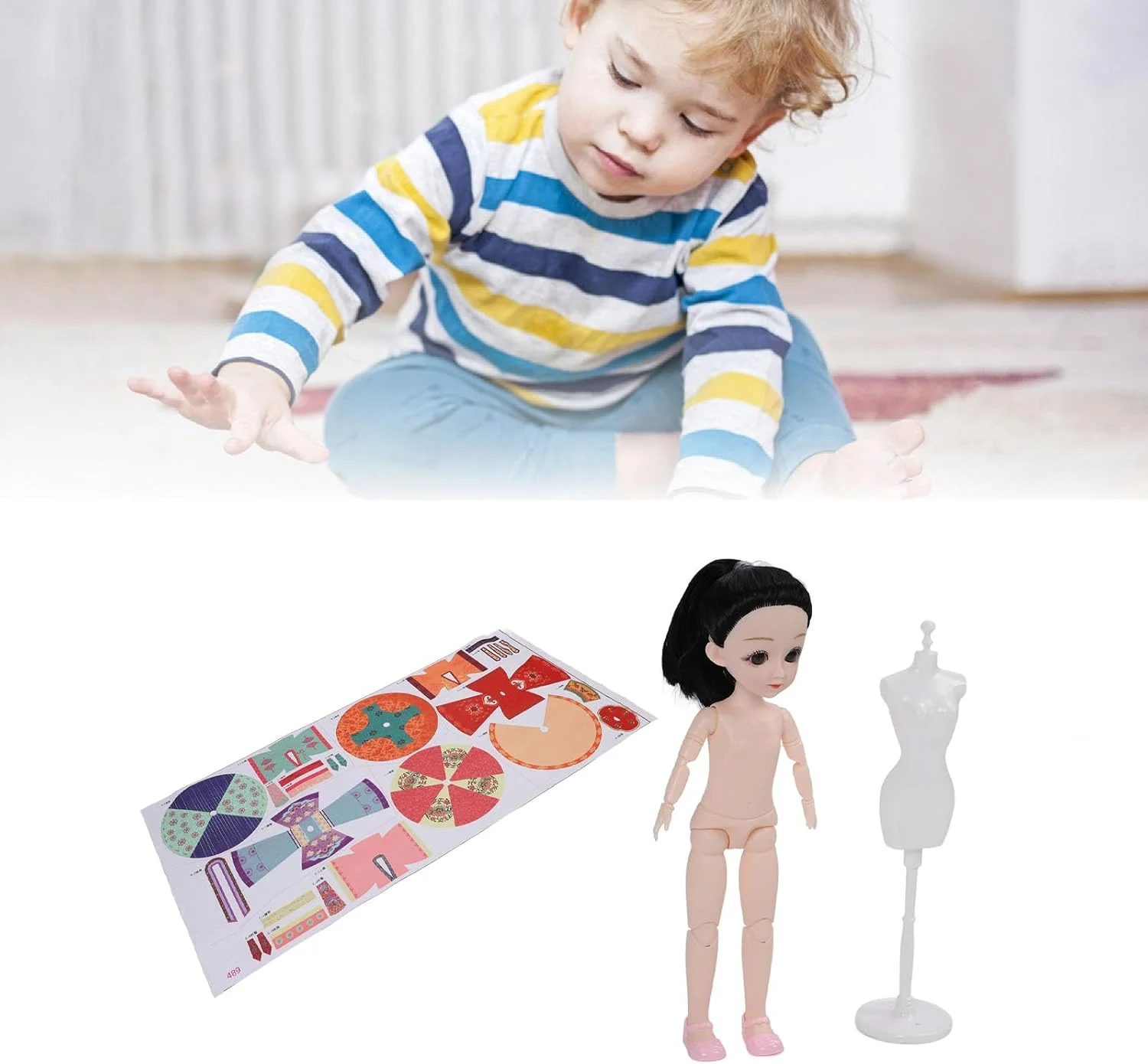 اسباب بازی ساخت لباس عروسک بچه گانه، سبک سلسله تانگ، بدون نیاز به دوخت، آموزشی DIY با ابزار و پارچه برای علاقه مندان به هانفو اسباب بازی ساخت لباس عروسک بچه گانه، سبک سلسله تانگ، بدون نیاز به دوخت، آموزشی DIY با ابزار و پارچه برای علاقه مندان به هانفو