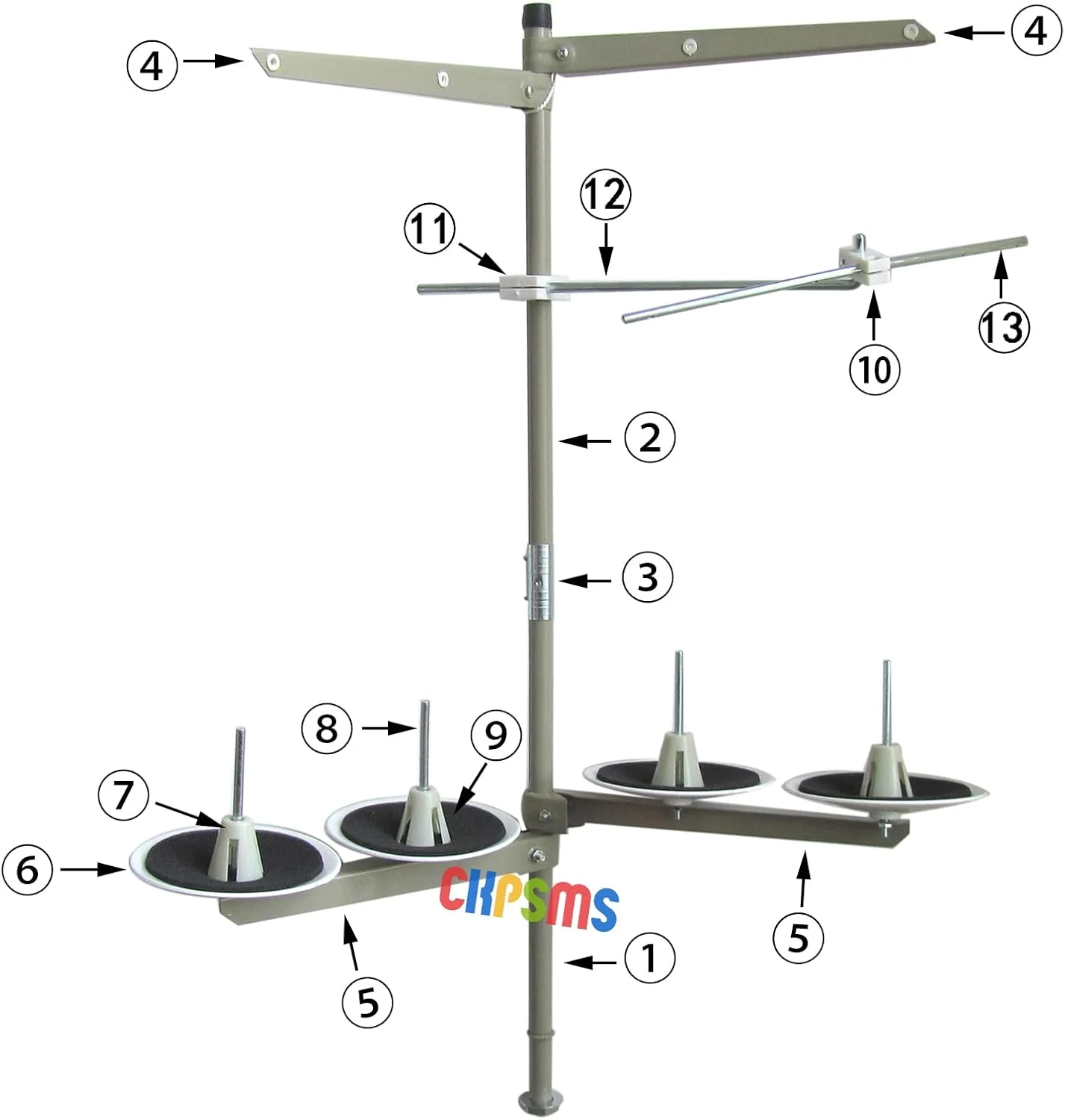 CKPSMS Brand -1 ست پایه نخ ابزار خیاطی، سازگار با چرخ خیاطی های صنعتی (F4) CKPSMS Brand -1 ست پایه نخ ابزار خیاطی، سازگار با چرخ خیاطی های صنعتی (F4)