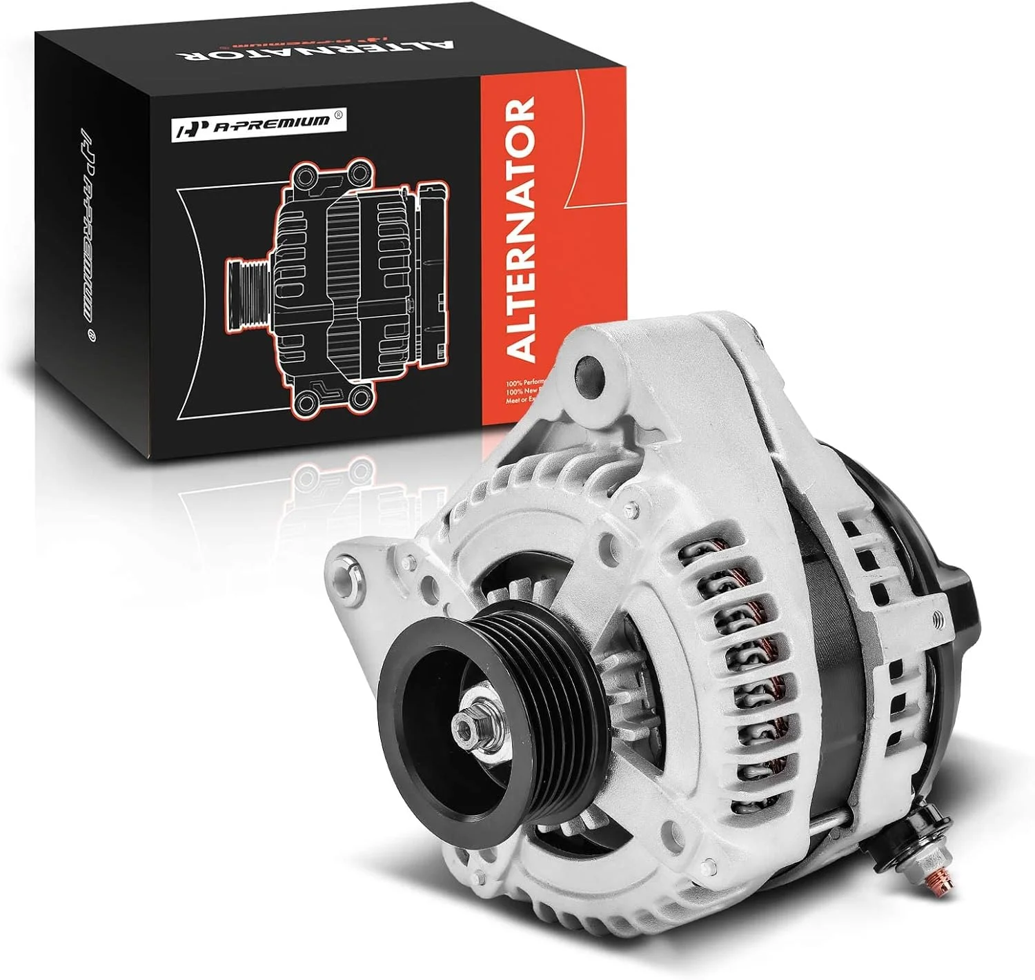 دینام A-Premium سازگار با لکسوس LS430 2004-2006 V8 4.3L، GS430 2006-2007 V8 4.3L، 12 ولت 130 آمپر پولی 5 شیاره چرخش در جهت عقربه های ساعت، جایگزین# 27060-50340, 2706050340