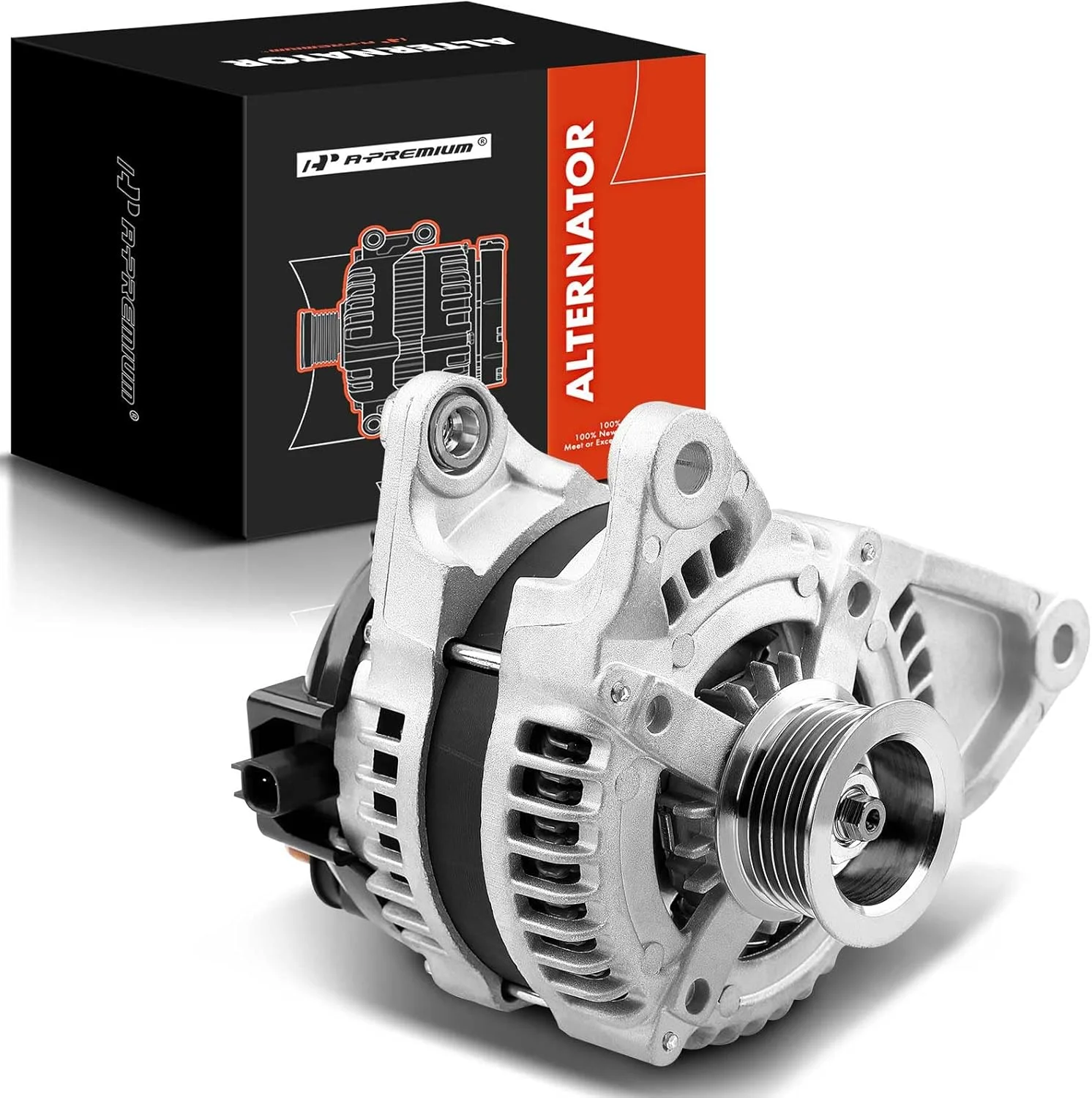 دینام A-Premium سازگار با جیپ گرند چروکی 5.7L 6.1L، کامندر 2007-2010 5.7L، 12 ولت 150 آمپر چرخش در جهت عقربه های ساعت پولی 6 شیاره، جایگزین# 421000-0550، 421000-0552