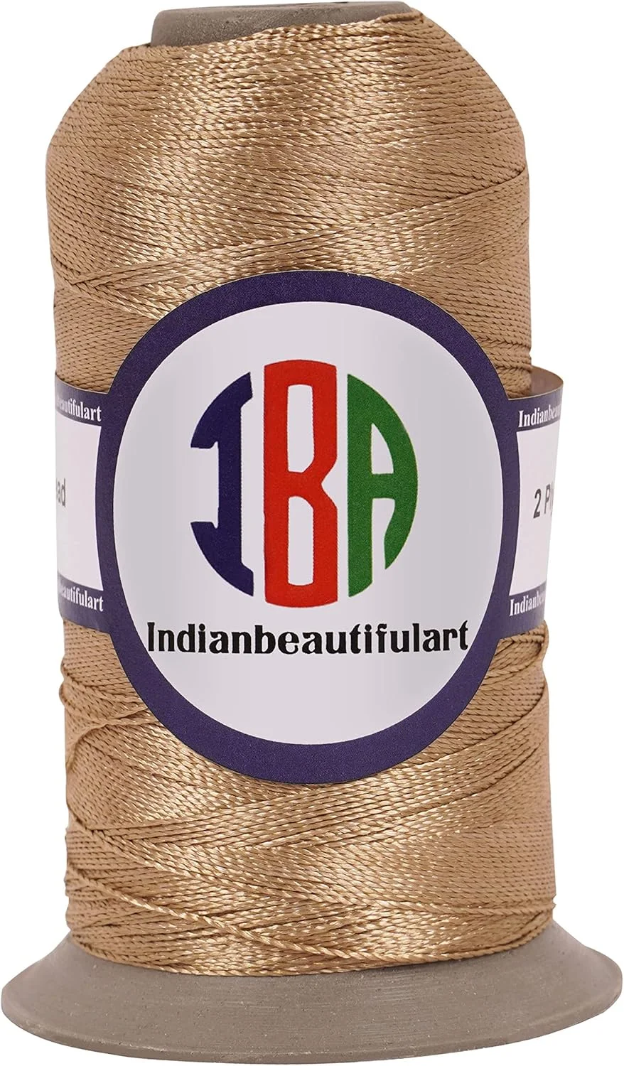 نخ گلدوزی نایلونی دو لایه IBA Indianbeautifulart، قرقره نخ خیاطی چند منظوره 1500 متری، نخ سردوز برای صنایع دستی DIY، بسته 1 عددی (بژ) نخ گلدوزی نایلونی دو لایه IBA Indianbeautifulart، قرقره نخ خیاطی چند منظوره 1500 متری، نخ سردوز برای صنایع دستی DIY، بسته 1 عددی (بژ)