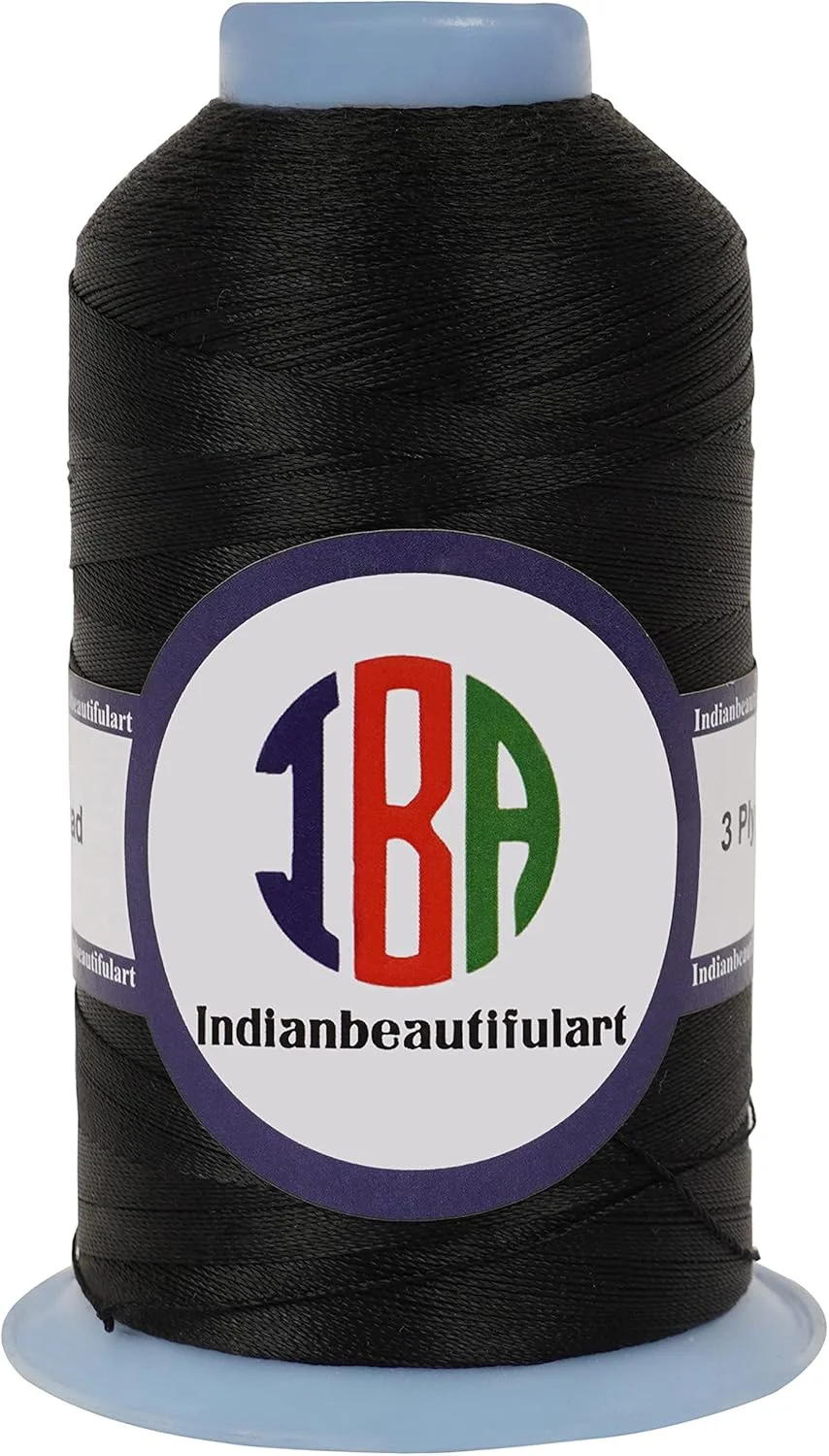 نخ گلدوزی نایلونی 3 لایه Indianbeautifulart IBA، قرقره نخ خیاطی چند منظوره 1500 متری، نخ سردوز برای صنایع دستی DIY، بسته 1 عددی (مشکی) نخ گلدوزی نایلونی 3 لایه Indianbeautifulart IBA، قرقره نخ خیاطی چند منظوره 1500 متری، نخ سردوز برای صنایع دستی DIY، بسته 1 عددی (مشکی)