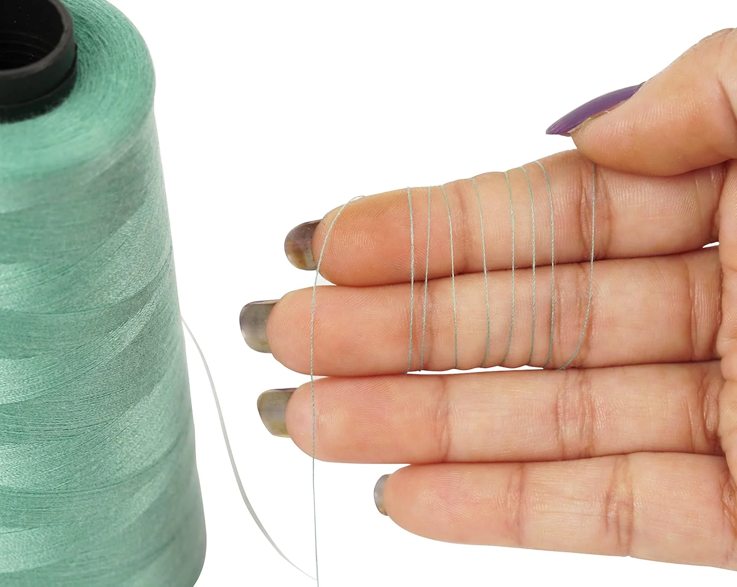 IBA Indianbeautifulart نخ خیاطی چند منظوره 5000 یاردی، قرقره های پلی استر ریسیده 100%، نخ سردوز اتصال دهنده برای صنایع دستی DIY، اورلاک، دوخت دستی، بسته 1 عددی (سبز آبی) IBA Indianbeautifulart نخ خیاطی چند منظوره 5000 یاردی، قرقره های پلی استر ریسیده 100%، نخ سردوز اتصال دهنده برای صنایع دستی DIY، اورلاک، دوخت دستی، بسته 1 عددی (سبز آبی)