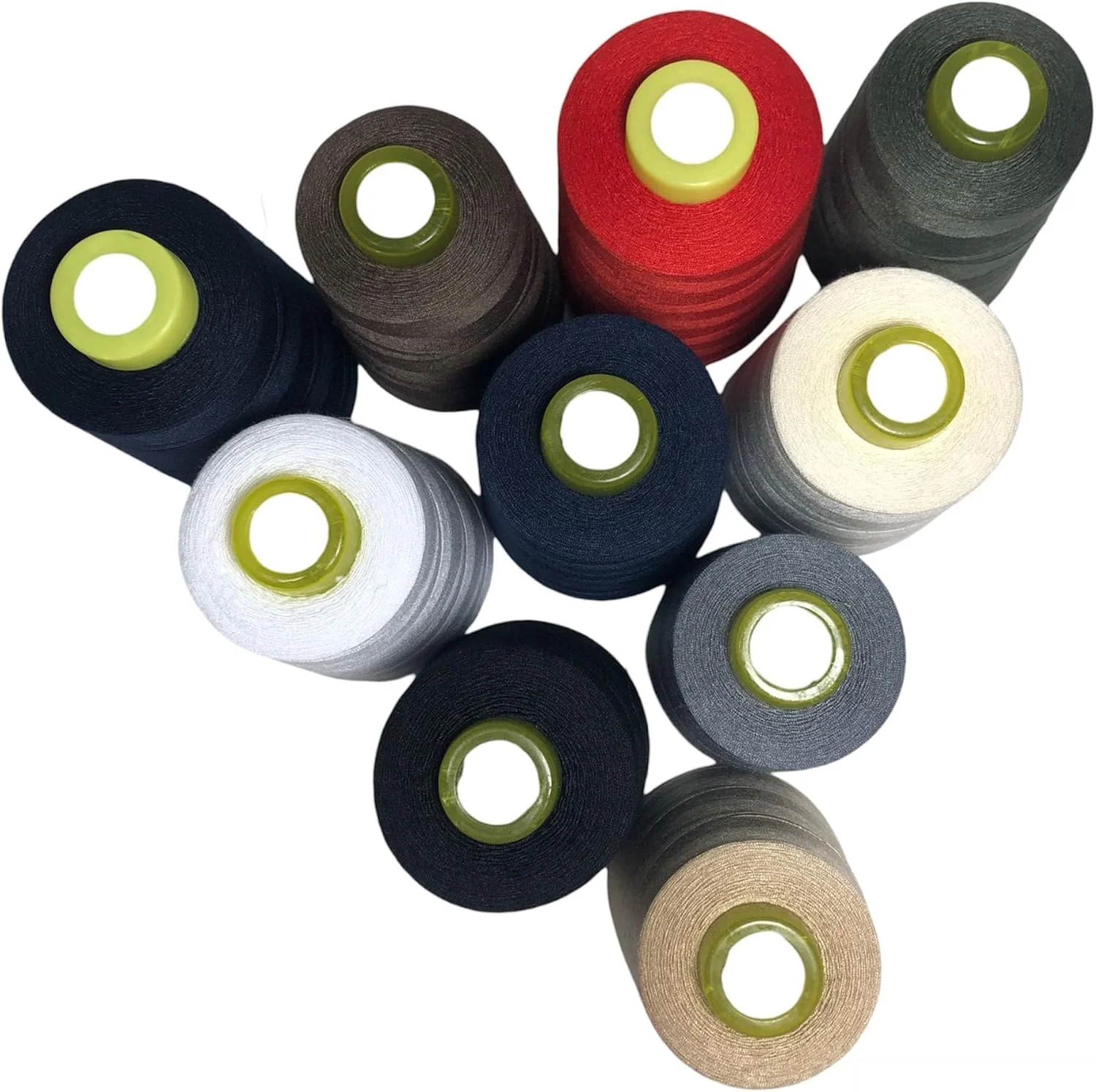 نخ خیاطی JYC CREATIVE، لوازم جانبی خیاطی، قرقره نخ مقاوم برای خیاطی حرفه ای یا استفاده حرفه ای (101 سفید، 5000Y-3) نخ خیاطی JYC CREATIVE، لوازم جانبی خیاطی، قرقره نخ مقاوم برای خیاطی حرفه ای یا استفاده حرفه ای (101 سفید، 5000Y-3)