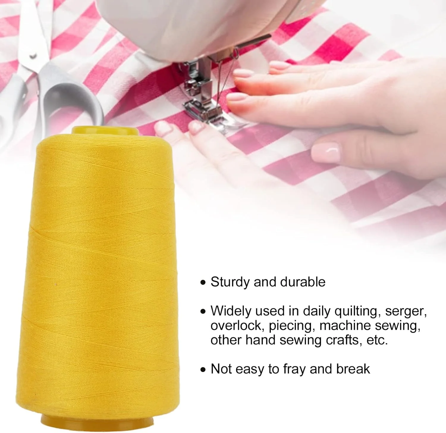 نخ سردوز Junlucki، نخ خیاطی 3 عددی با استحکام بالا و رنگ های زنده برای لحاف دوزی، خیاطی و DIY نخ سردوز Junlucki، نخ خیاطی 3 عددی با استحکام بالا و رنگ های زنده برای لحاف دوزی، خیاطی و DIY