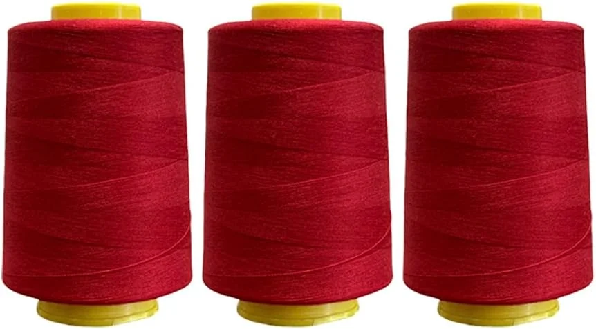 نخ خیاطی JYC CREATIVE، لوازم جانبی خیاطی، قرقره نخ مقاوم برای خیاطی حرفه ای یا استفاده حرفه ای (101 سفید، 5000Y-3) نخ خیاطی JYC CREATIVE، لوازم جانبی خیاطی، قرقره نخ مقاوم برای خیاطی حرفه ای یا استفاده حرفه ای (101 سفید، 5000Y-3)