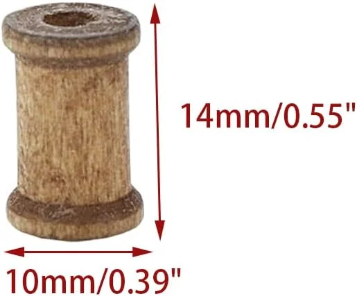مپرورتال 20 عدد ماسوره چوبی خالی ماسوره های خیاطی چوبی خالی ماسوره نخ برای صنایع دستی خیاطی (قهوه ای_14x10mm) مپرورتال 20 عدد ماسوره چوبی خالی ماسوره های خیاطی چوبی خالی ماسوره نخ برای صنایع دستی خیاطی (قهوه ای_14x10mm)