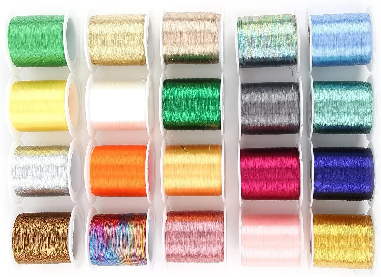 نخ های خیاطی پلی استر قوی 20 رنگ کیت گلدوزی، قابل شستشو، با عمر طولانی، برای خیاطی و گلدوزی نخ های خیاطی پلی استر قوی 20 رنگ کیت گلدوزی، قابل شستشو، با عمر طولانی، برای خیاطی و گلدوزی