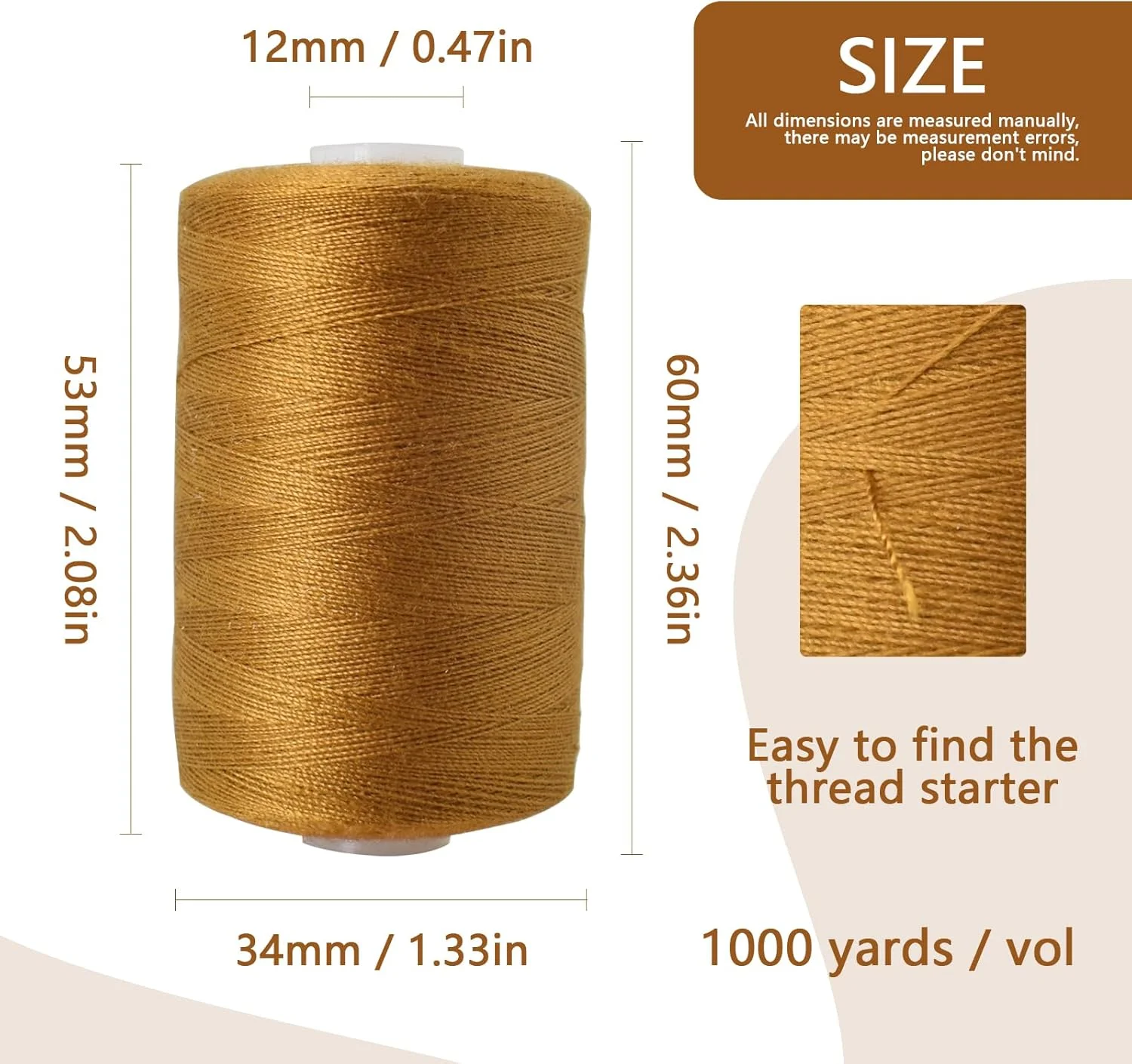 نخ خیاطی SHRJ، 10 قرقره، رنگ قهوه ای، مناسب برای مصارف صنعتی، 1000 یارد در هر قرقره، پلی استر 40S/2 برای چرخ خیاطی DIY، ماشین گلدوزی، خیاطی دستی نخ خیاطی SHRJ، 10 قرقره، رنگ قهوه ای، مناسب برای مصارف صنعتی، 1000 یارد در هر قرقره، پلی استر 40S/2 برای چرخ خیاطی DIY، ماشین گلدوزی، خیاطی دستی