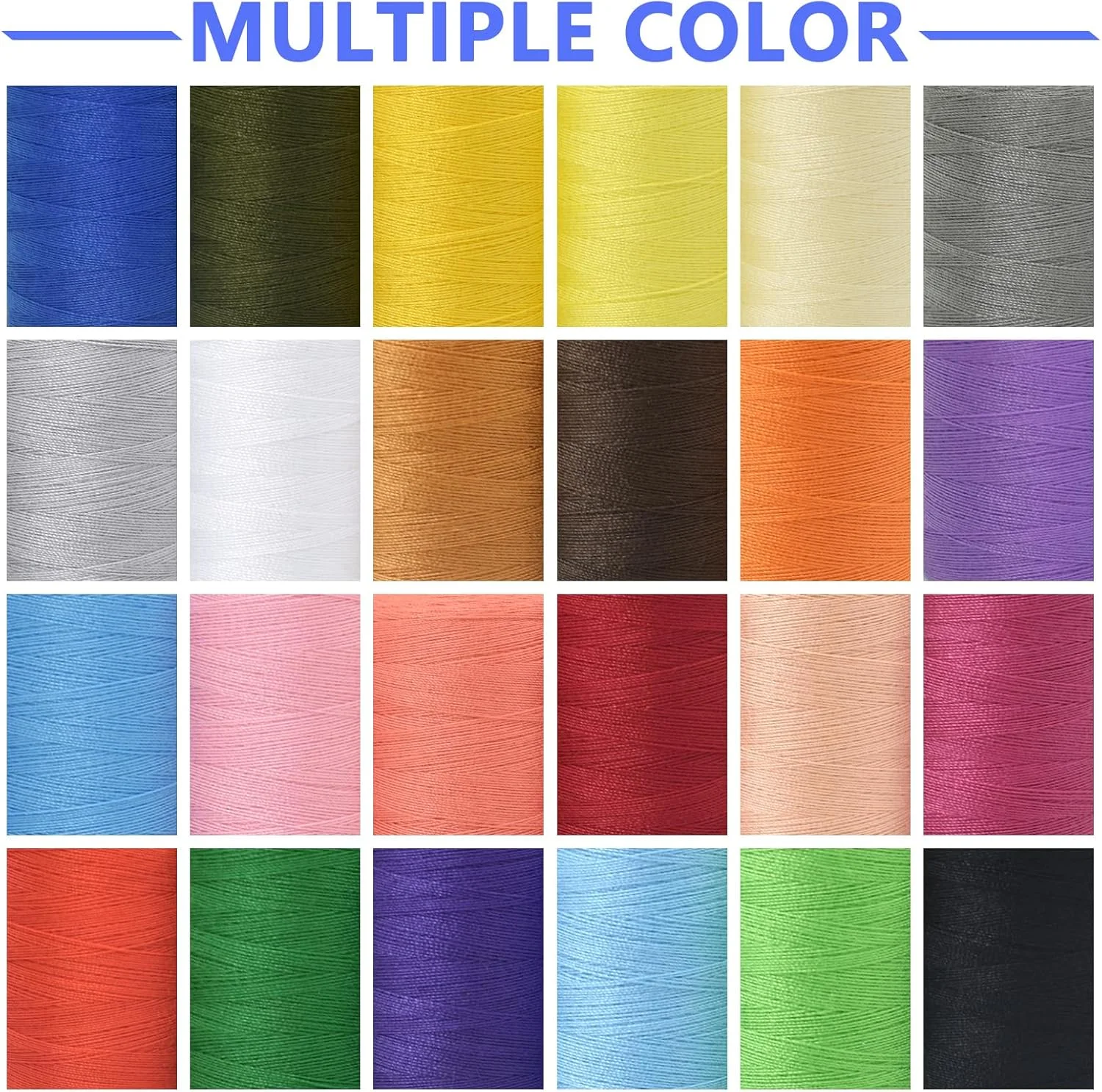 ست قرقره نخ خیاطی SHRJ شامل 24 عدد قرقره نخ 1000 یاردی، نخ های پنبه ای مخلوط برای ماشین خیاطی DIY، ماشین گلدوزی، خیاطی دستی، 24 رنگ ست قرقره نخ خیاطی SHRJ شامل 24 عدد قرقره نخ 1000 یاردی، نخ های پنبه ای مخلوط برای ماشین خیاطی DIY، ماشین گلدوزی، خیاطی دستی، 24 رنگ