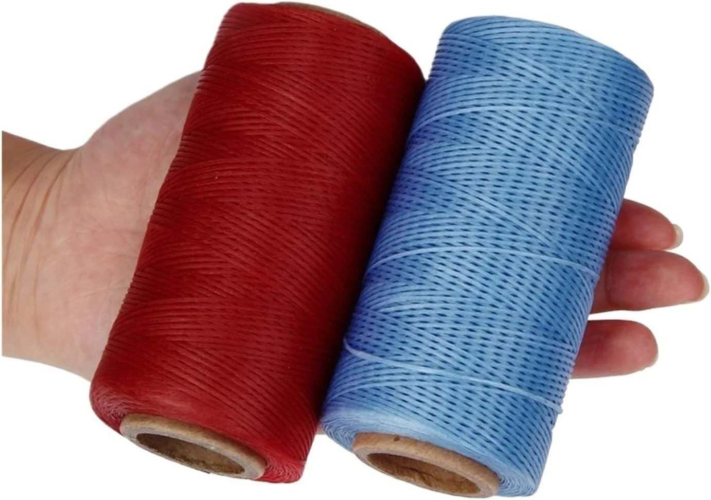 رول نخ موم زده کتانی ZYJBDYZBD، طناب، نخ با طول 260 متر، ضخامت 0.8 میلی متر، نخ های چرخ خیاطی موم زده چرمی 150D برای دوخت دستی