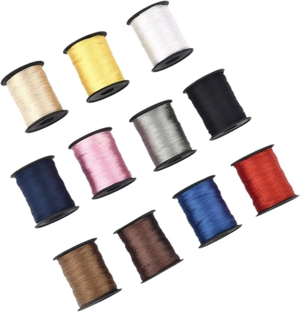 ZYJBDYZBD نخ موم زده نایلونی 0.25 میلی متری 150 متری، نخ موم زده چرمی برای دوخت چرم، نخ موم زده گرد برای دوخت چرم DIY ZYJBDYZBD نخ موم زده نایلونی 0.25 میلی متری 150 متری، نخ موم زده چرمی برای دوخت چرم، نخ موم زده گرد برای دوخت چرم DIY