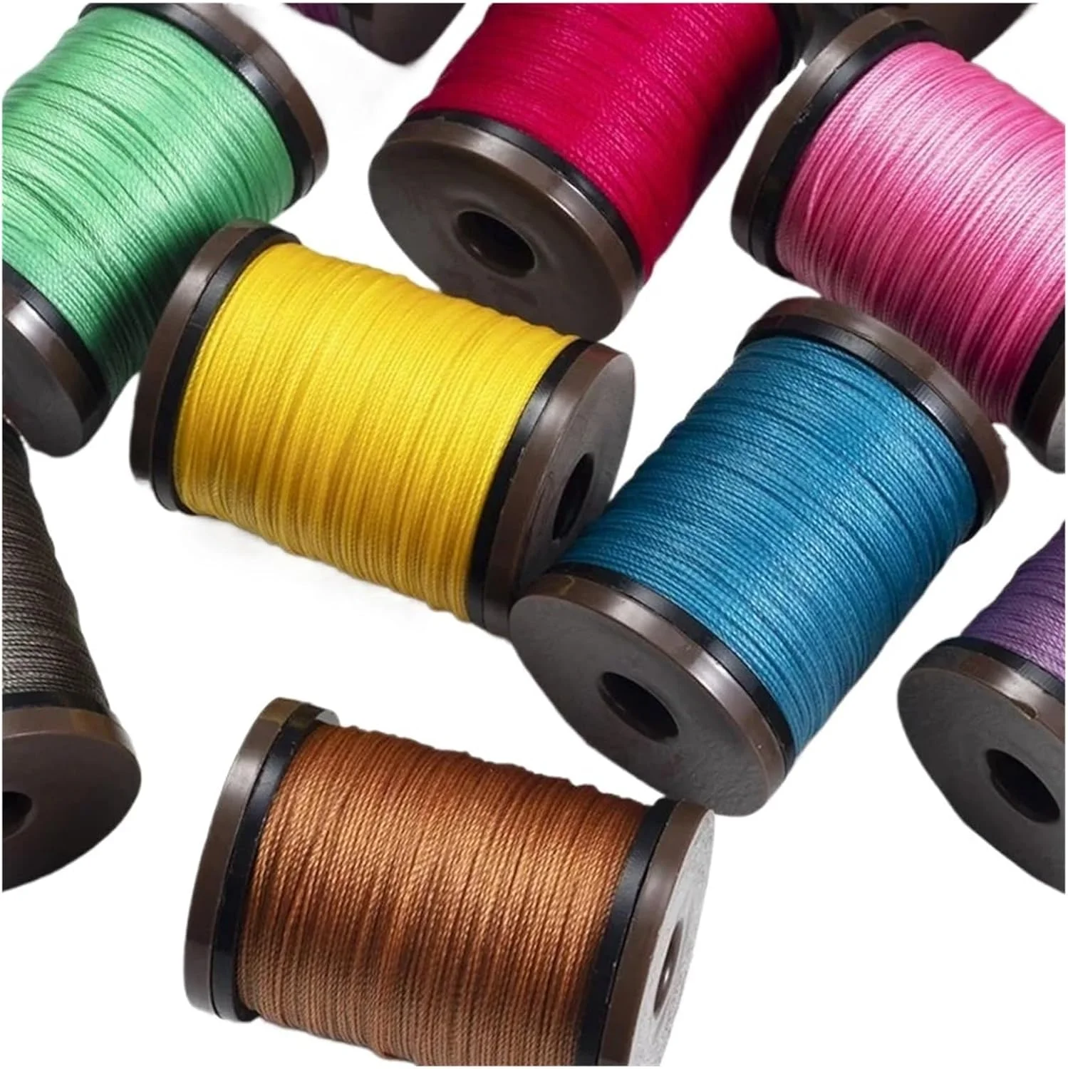 نخ موم زده گرد 0.6 میلی متری ZYJBDYZBD برای دوخت چرم، نخ پلی استر روکش شده با موم، رشته های بافته شده برای کیف پول، زین و لوازم جانبی DIY نخ موم زده گرد 0.6 میلی متری ZYJBDYZBD برای دوخت چرم، نخ پلی استر روکش شده با موم، رشته های بافته شده برای کیف پول، زین و لوازم جانبی DIY