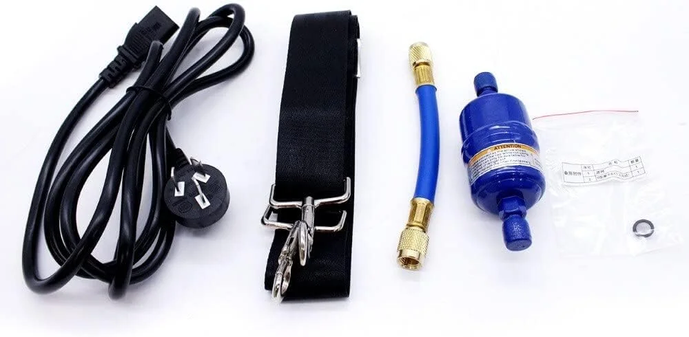 دستگاه بازیابی مبرد 3/4 اسب بخار، واحد بازیابی مبرد HVAC خودرو 558psi، دستگاه بازیافت مبرد قابل حمل 220 ولت AC، ابزار تعمیر و بازیابی تهویه مطبوع (220 ولت)