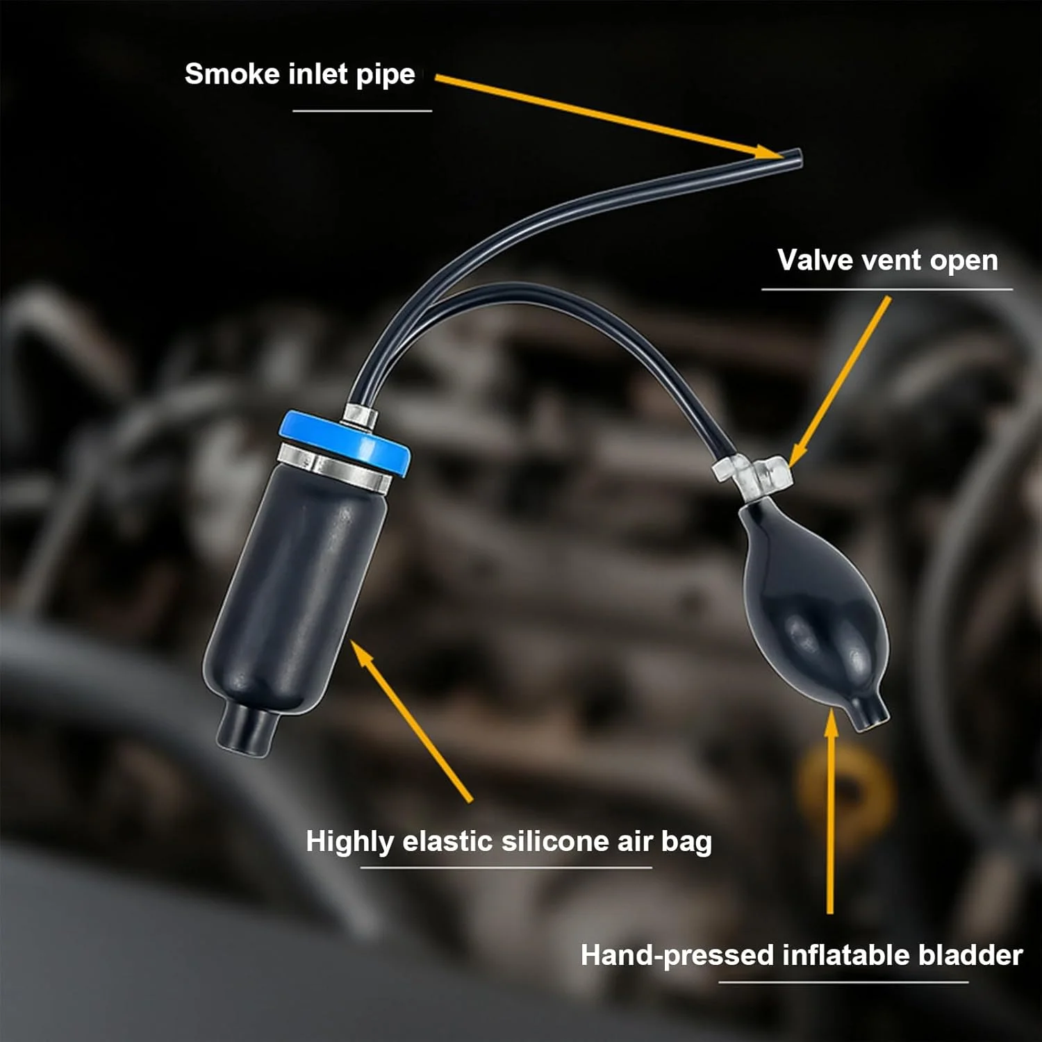 آداپتور تشخیص نشتی خودرو، دستگاه عیب یابی - ابزار سریع Plug-And-Play برای تشخیص هوا، خط لوله تهویه مطبوع موتور، ورودی فاضلاب آداپتور تشخیص نشتی خودرو، دستگاه عیب یابی - ابزار سریع Plug-And-Play برای تشخیص هوا، خط لوله تهویه مطبوع موتور، ورودی فاضلاب