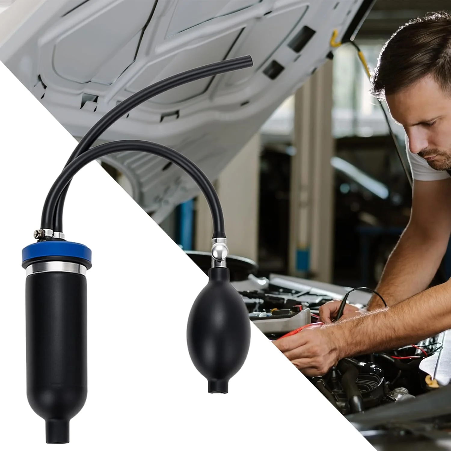 دستگاه بادی ماشین بادی | آشکارساز نشت خلاء تشخیصی | ابزار دقیق و سریع Plug-And-Play برای لوله کشی، تشخیص موتور، خط لوله هوا، تهویه مطبوع، فاضلاب