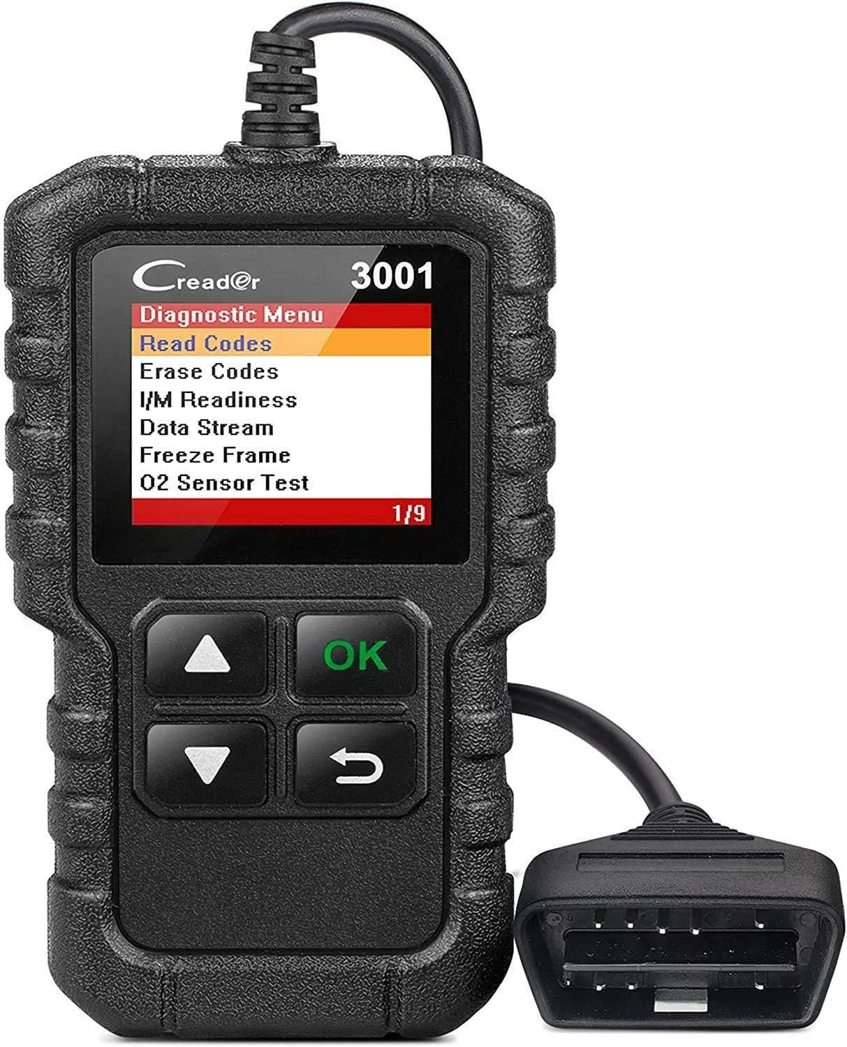 اسکنر LAUNCH CReader 3001 OBD2، ابزار حرفه ای عیب یابی خودرو، خواننده کد خطای خودرو OBD II EOBD، ابزار اسکن چراغ چک موتور DTCs، پشتیبانی از سنسور O2، تست سیستم Evap