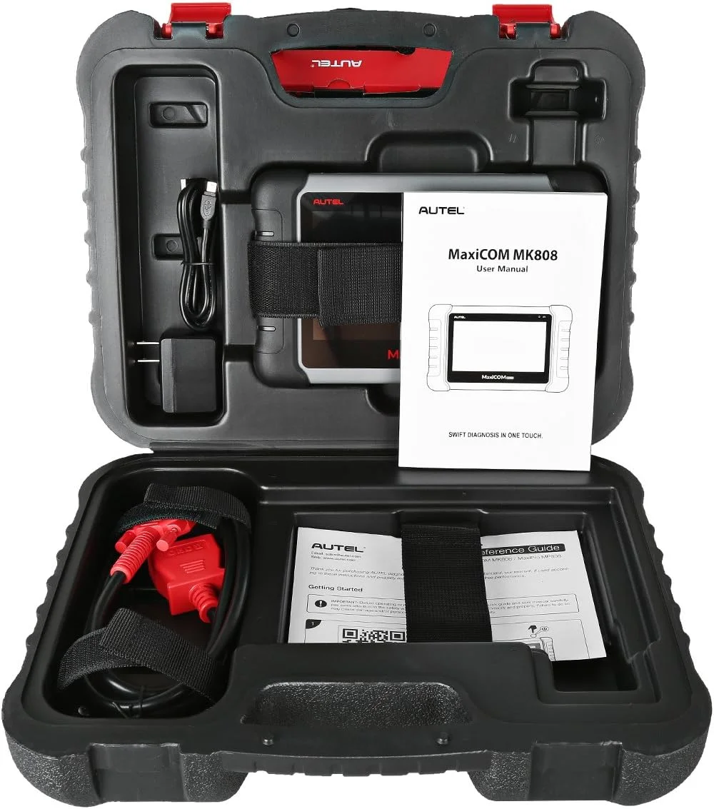 اسکنر خودرو Autel Mk808 Obd2 Maxicom ابزار عیب یابی خودرو با پشتیبانی از تشخیص کامل و Immo/Epb/Sas/Bms/Tpms/Dpf (Md802 All System+Maxicheck Pro)
