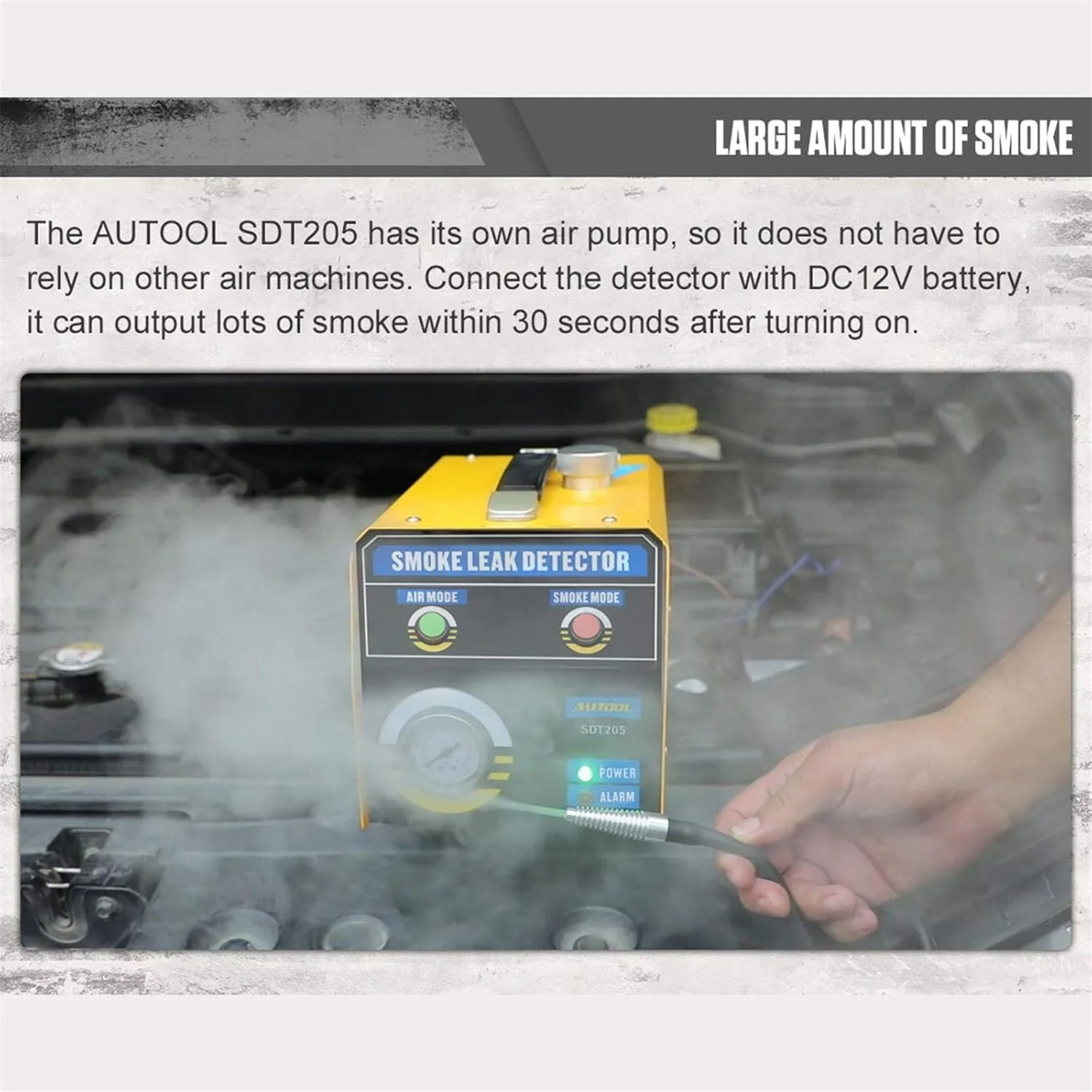 دستگاه تشخیص نشت یابی دود خودرو AUTOOL 12V برای سیستم EVAP