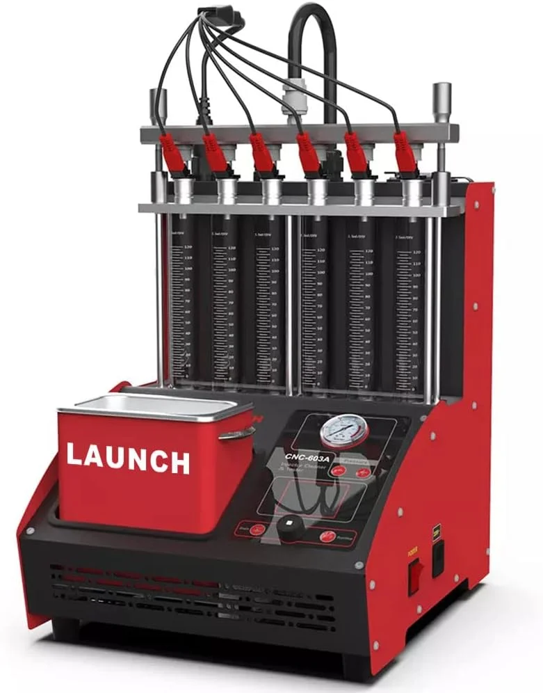 دستگاه شستشو و تست انژکتور لانچ CNC-603A، قرمز و مشکی، CNC603A، دستگاه شستشوی انژکتور لانچ