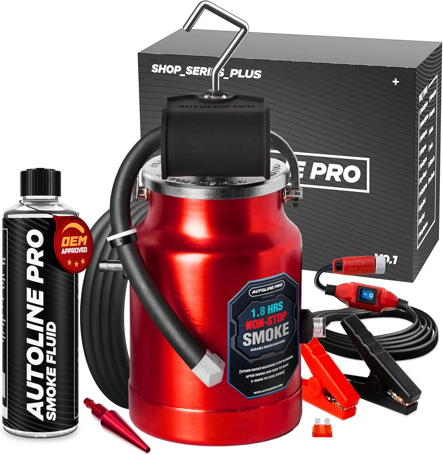 دستگاه تست نشت یابی دود AutoLine Pro EVAP با پمپ هوای داخلی - سری Shop Plus - تست دود خودرو برای تشخیص نشت خلاء - کویل دود سرامیکی، آداپتور جهانی و مایع دود
