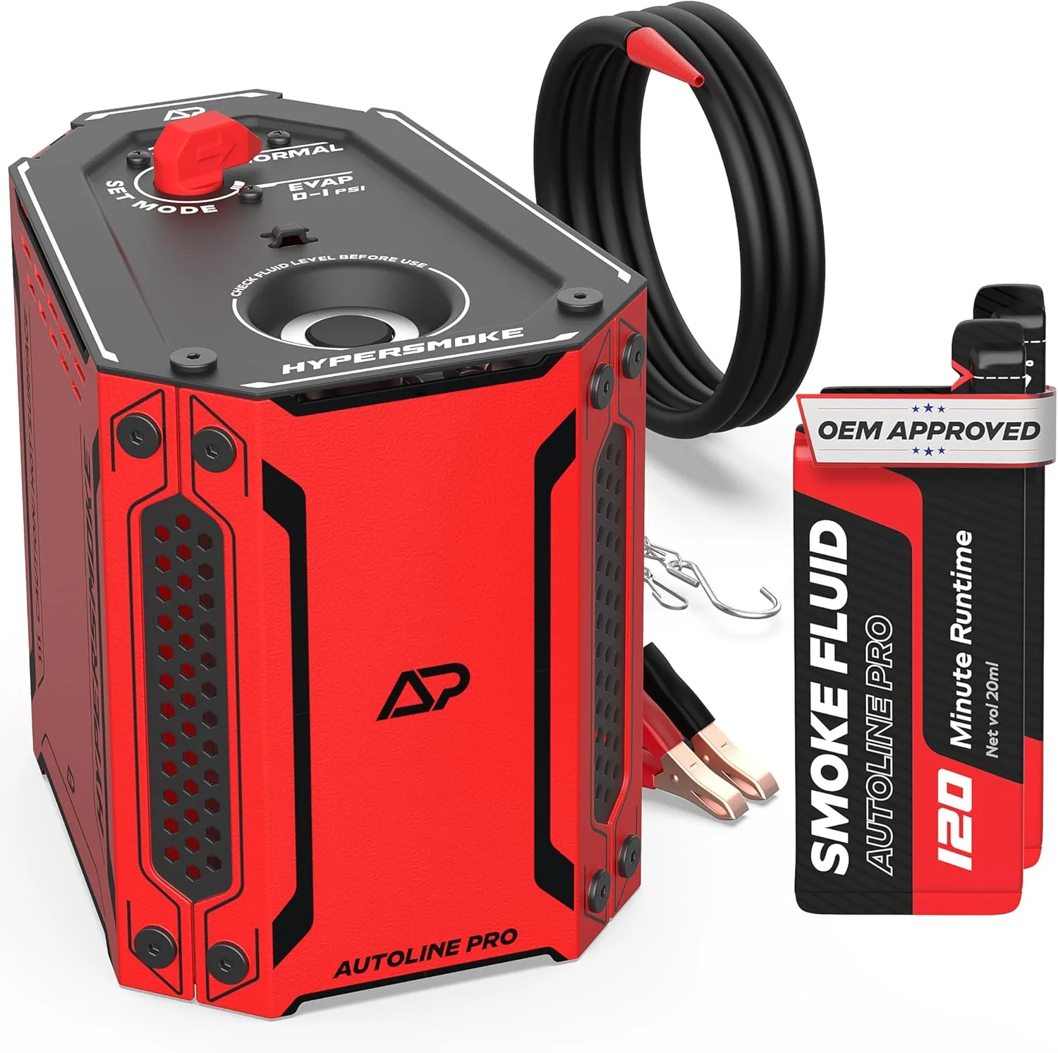 دستگاه تست دود خودرو AutoLine Pro HyperSmoke™ - تست نشتی خلاء EVAP - فشار قابل تنظیم - مایع دود مورد تایید OEM - موتور کمپرسور هوای داخلی - شامل مایع دود x2