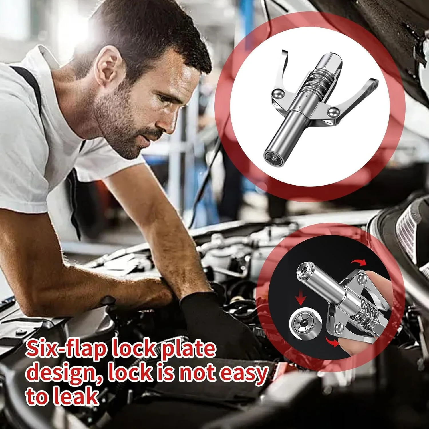 کوپلینگ گریس Lock And Lube - اتصالات گریس پرفشار بدون نشتی، قطعات جایگزین برای روانکاری مهندسی ماشین آلات، گریس کاری خودرو، تریلر، وسایل نقلیه، کامیون، خودرو، صنعتی کوپلینگ گریس Lock And Lube - اتصالات گریس پرفشار بدون نشتی، قطعات جایگزین برای روانکاری مهندسی ماشین آلات، گریس کاری خودرو، تریلر، وسایل نقلیه، کامیون، خودرو، صنعتی