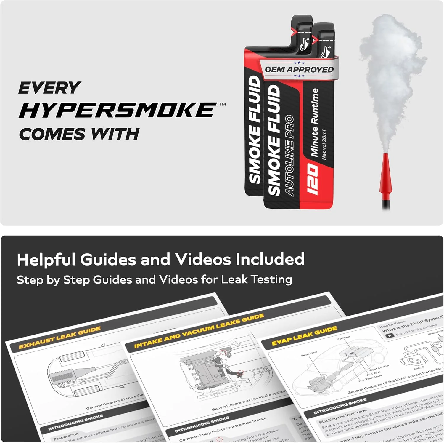 دستگاه تست دود خودرو AutoLine Pro HyperSmoke™ - تست نشتی خلاء EVAP - فشار قابل تنظیم - مایع دود مورد تایید OEM - موتور کمپرسور هوای داخلی - شامل مایع دود x2 دستگاه تست دود خودرو AutoLine Pro HyperSmoke™ - تست نشتی خلاء EVAP - فشار قابل تنظیم - مایع دود مورد تایید OEM - موتور کمپرسور هوای داخلی - شامل مایع دود x2