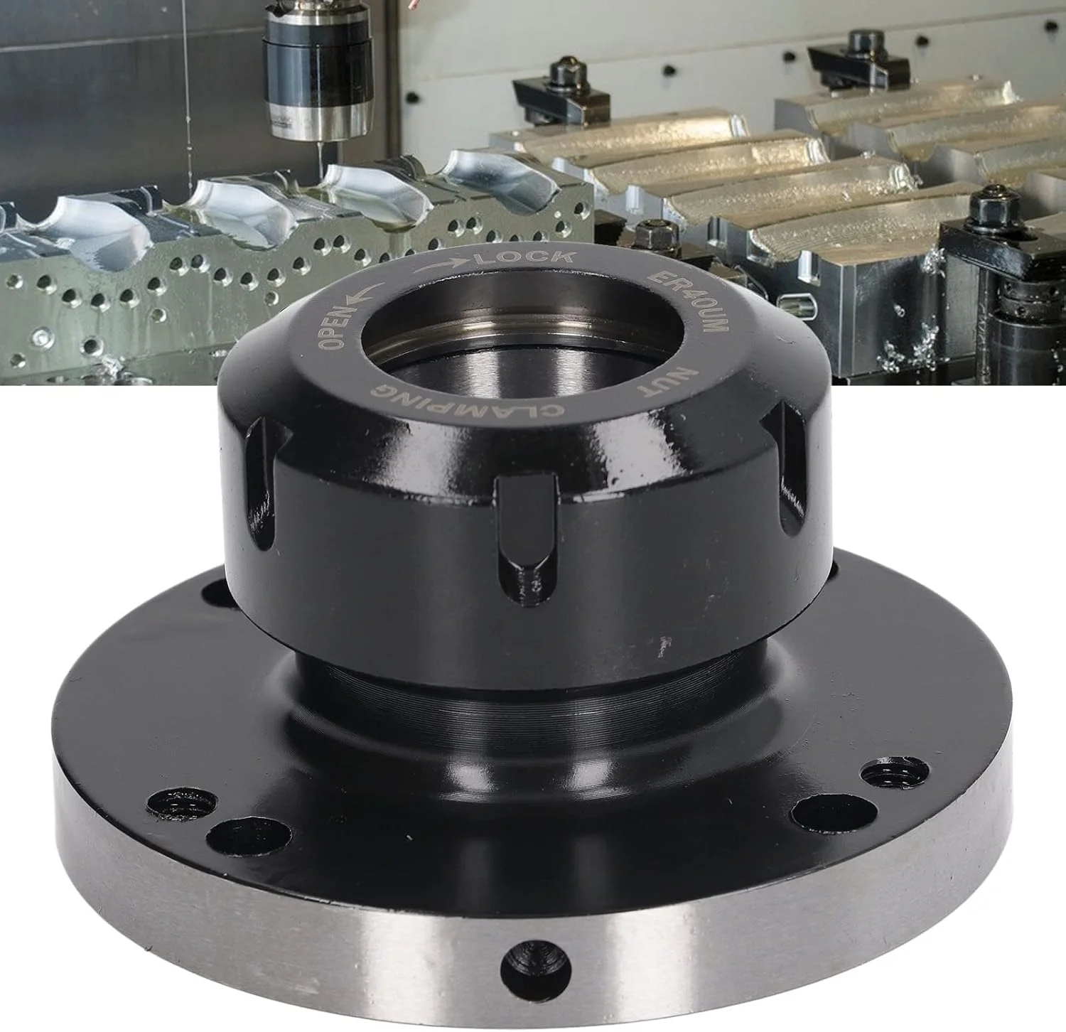 گیره فشنگی Gearwell، گیره فشنگی فرز CNC، فشنگی فولاد کربنی، قطعه فرز صنعتی، فشنگی ضد اکسیداسیون با سختی بالا 3.9 اینچی برای ماشین های CNC