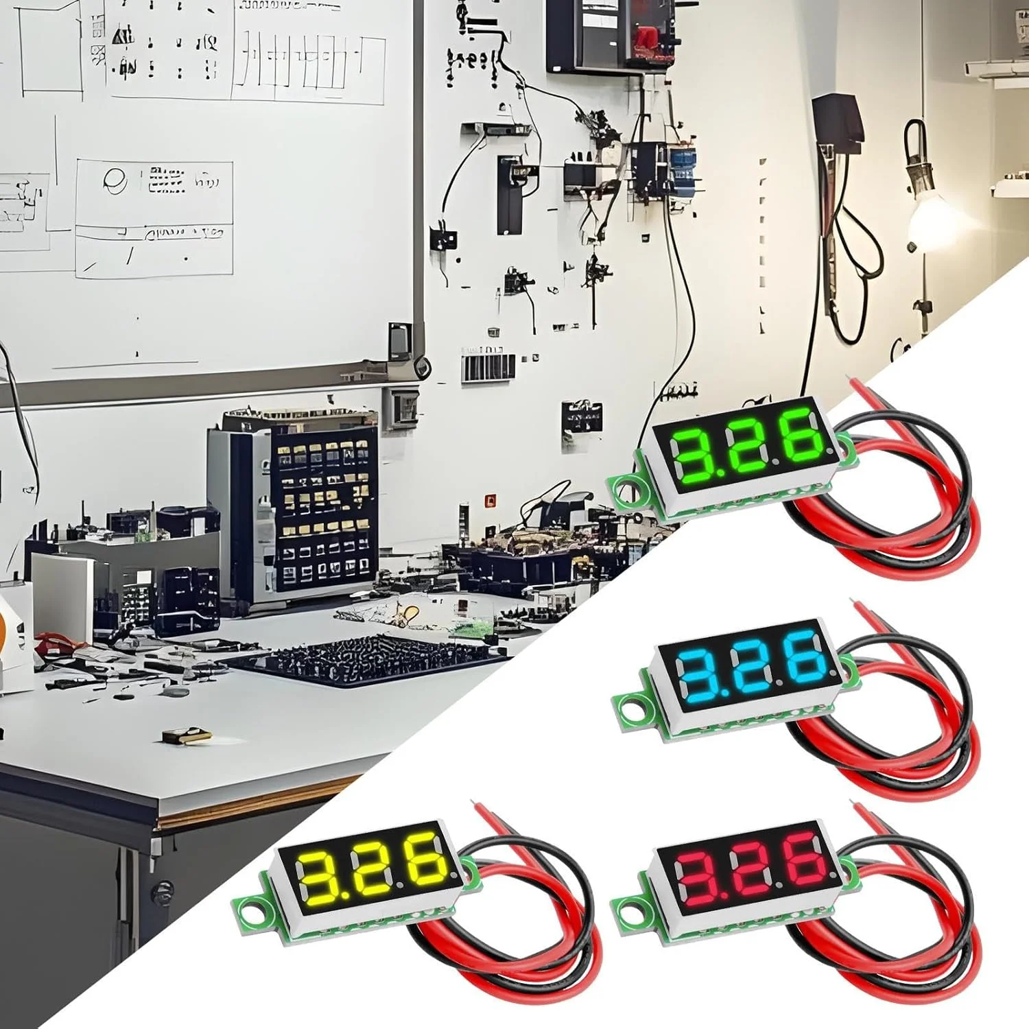 نمایشگر ولتاژ LED - لوله دیجیتال LED 7 سگمنتی 0.28 اینچی، قطعات ولت متر برای پنل های خانگی، موبایل، دریایی، RV، صوتی، الکتریکی و صنعتی نمایشگر ولتاژ LED - لوله دیجیتال LED 7 سگمنتی 0.28 اینچی، قطعات ولت متر برای پنل های خانگی، موبایل، دریایی، RV، صوتی، الکتریکی و صنعتی