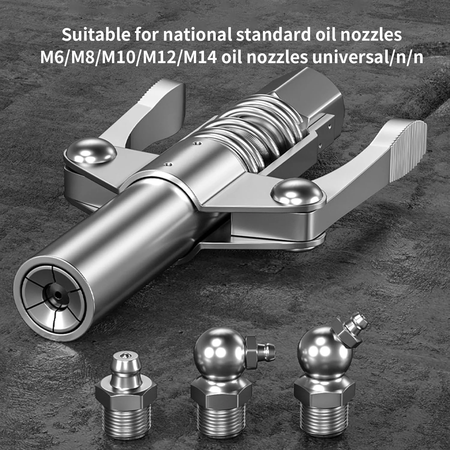 کوپلینگ گریس Lock And Lube | کوپلینگ گریس فشار قوی با دسته دوبل | قطعات جایگزین برای روانکاری مهندسی ماشین آلات، گریس کاری خودرو، تریلر، وسایل نقلیه، کامیون، خودرو، صنعتی کوپلینگ گریس Lock And Lube | کوپلینگ گریس فشار قوی با دسته دوبل | قطعات جایگزین برای روانکاری مهندسی ماشین آلات، گریس کاری خودرو، تریلر، وسایل نقلیه، کامیون، خودرو، صنعتی