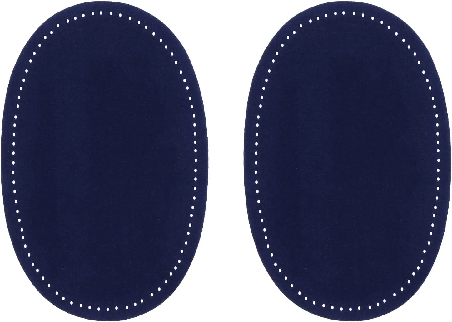 ZUPAYIPA 2 عدد پچ پارچه ای بیضی شکل برای آرنج و زانو، پچ های تعمیر شلوار و ژاکت، لوازم صنایع دستی، تکه دوزی خیاطی (پارچه جیر، آبی)