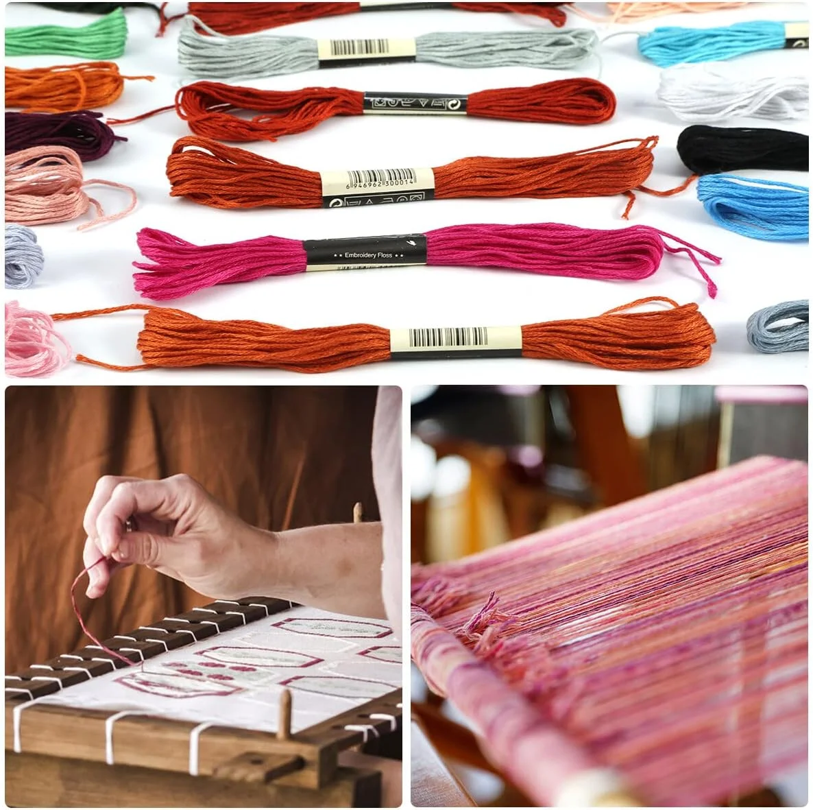 نخ گلدوزی رنگین کمانی Zjyufy، 50 کلاف، نخ دستبند دوستی، نخ بخیه متقاطع 8.7 یاردی، نخ دوخت و وصله برای تزئین صنایع دستی نخ گلدوزی رنگین کمانی Zjyufy، 50 کلاف، نخ دستبند دوستی، نخ بخیه متقاطع 8.7 یاردی، نخ دوخت و وصله برای تزئین صنایع دستی