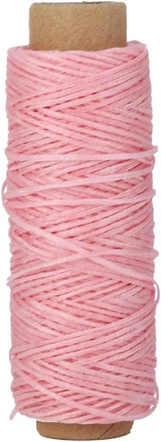 نخ دوخت دستی ZJCQA، نخ خیاطی مقاوم در برابر سایش ZJCQA نخ چرم دوزی قوی و بادوام برای مصارف خانگی (صورتی)
