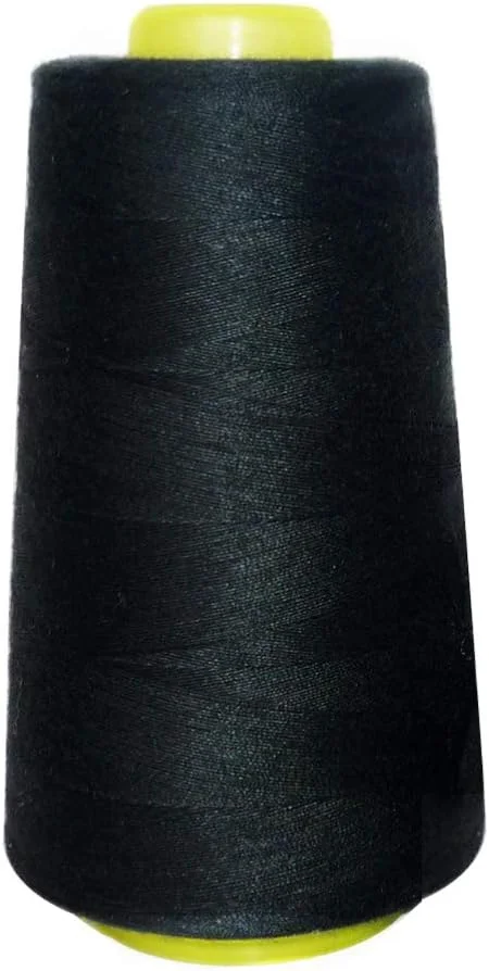 نخ خیاطی پلی استر ZHANGZONG، نخ ماسوره برای چرخ خیاطی و گلدوزی، 3000 یارد (مشکی)