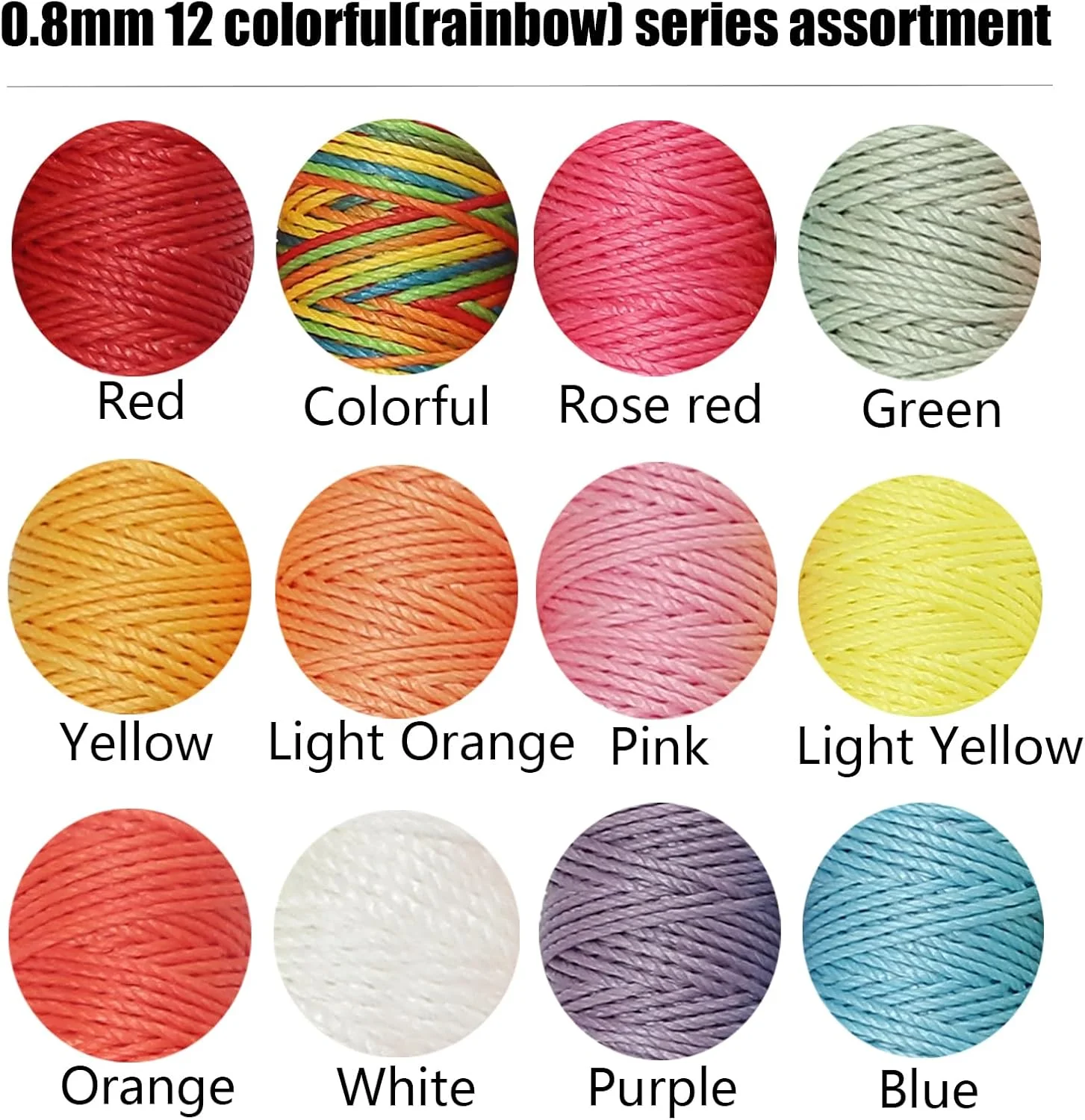 نخ موم زده ZhXu Shuo در 12 رنگ، نخ های مومی، نخ دوخت چرم پلی استر، رشته های مومی برای مکرومه بافی، ساخت دستبندهای DIY، صنایع دستی یا پروژه های چرمی نخ موم زده ZhXu Shuo در 12 رنگ، نخ های مومی، نخ دوخت چرم پلی استر، رشته های مومی برای مکرومه بافی، ساخت دستبندهای DIY، صنایع دستی یا پروژه های چرمی