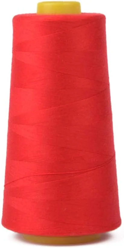 نخ خیاطی پلی استر ZHANGZONG، نخ ماسوره برای چرخ خیاطی و گلدوزی، 3000 یارد (قرمز)