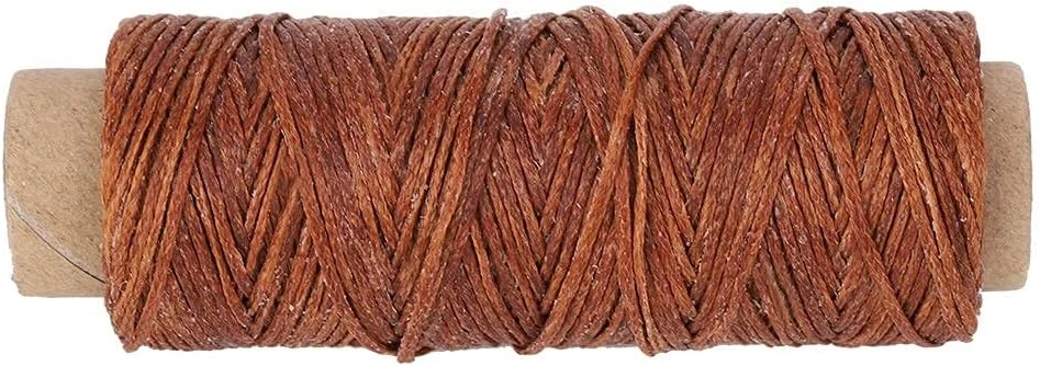 نخ دوخت دستی ZJCQA، نخ خیاطی مقاوم در برابر سایش ZJCQA نخ دوخت چرم قوی و بادوام برای مصارف خانگی (قهوه ای)