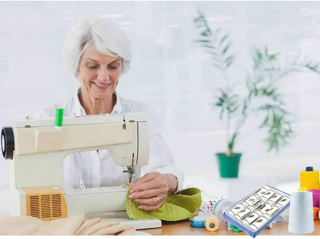 ییینگ 12 قرقره نخ خیاطی پلی استر 600 یاردی برای چرخ خیاطی، نخ با کیفیت عالی و همه منظوره (سفید) ییینگ 12 قرقره نخ خیاطی پلی استر 600 یاردی برای چرخ خیاطی، نخ با کیفیت عالی و همه منظوره (سفید)