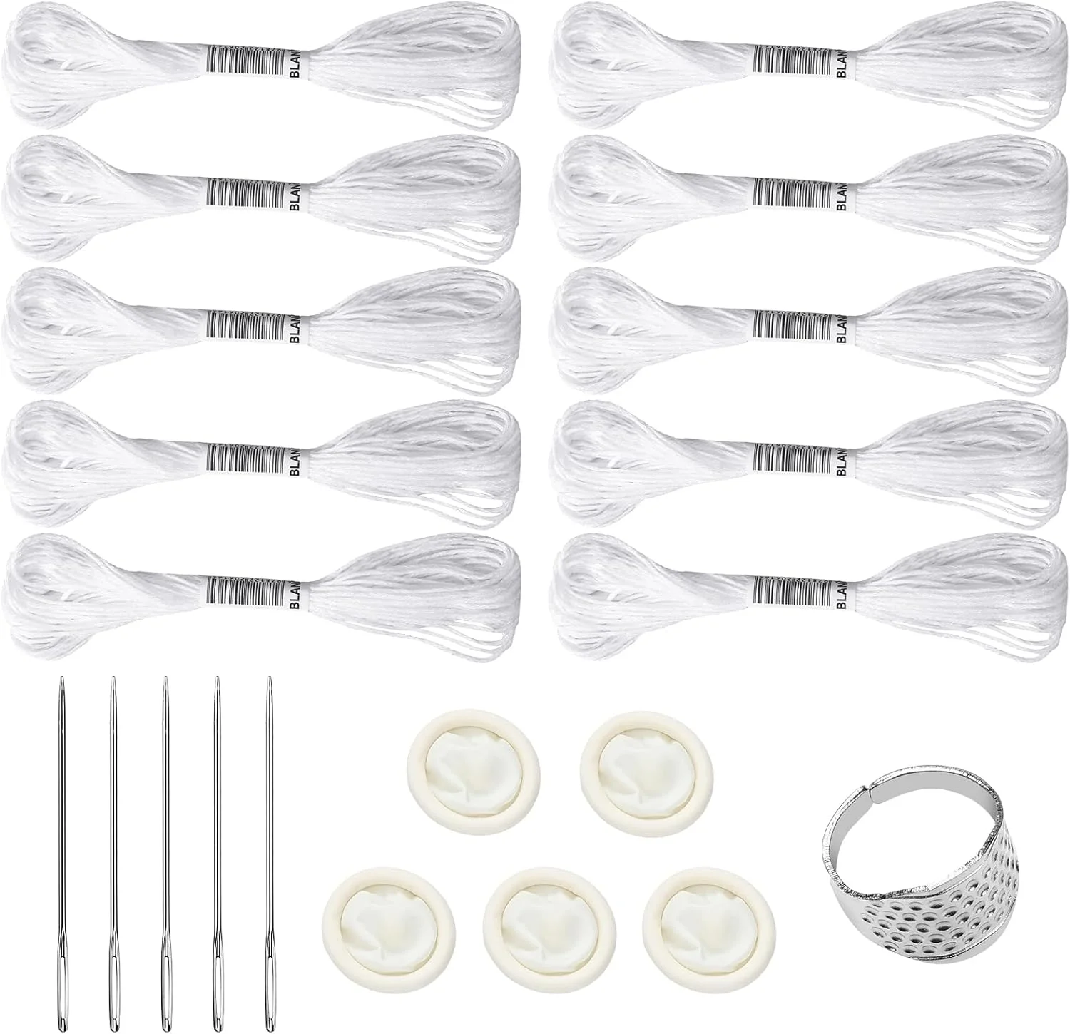 کیت ساشیکو Yousoontic، انگشتانه ساشیکو قابل تنظیم و سوزن ها، مجموعه انگشتانه نخ برای لحاف دوزی و گلدوزی دستی، نخ سفید کیت ساشیکو Yousoontic، انگشتانه ساشیکو قابل تنظیم و سوزن ها، مجموعه انگشتانه نخ برای لحاف دوزی و گلدوزی دستی، نخ سفید