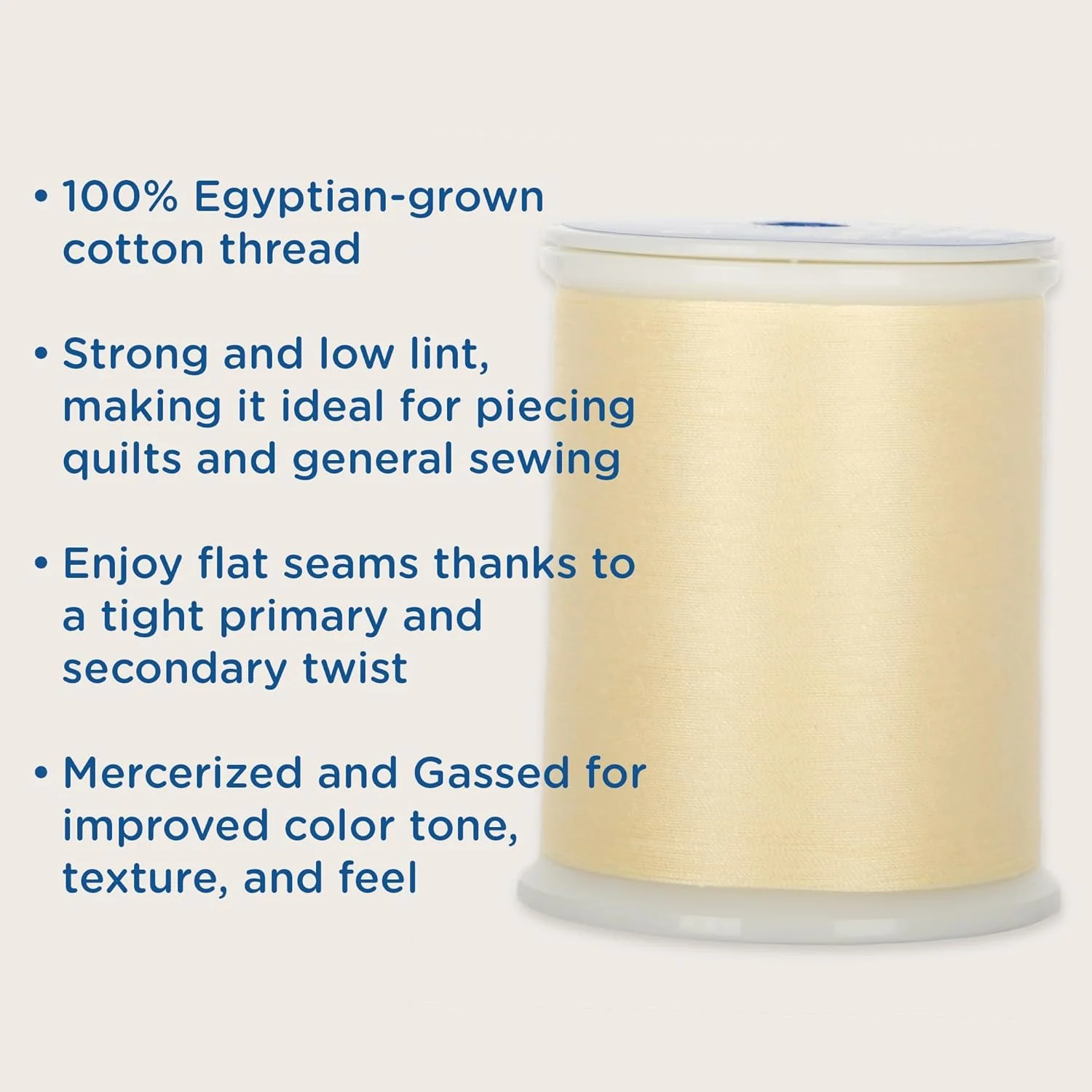 نخ لحاف دوزی پنبه ای YLI - پنبه مصری 50 وزنی برای تکه دوزی و لحاف دوزی - کم پرز و قوی - قرقره 600 یاردی - Turning نخ لحاف دوزی پنبه ای YLI - پنبه مصری 50 وزنی برای تکه دوزی و لحاف دوزی - کم پرز و قوی - قرقره 600 یاردی - Turning